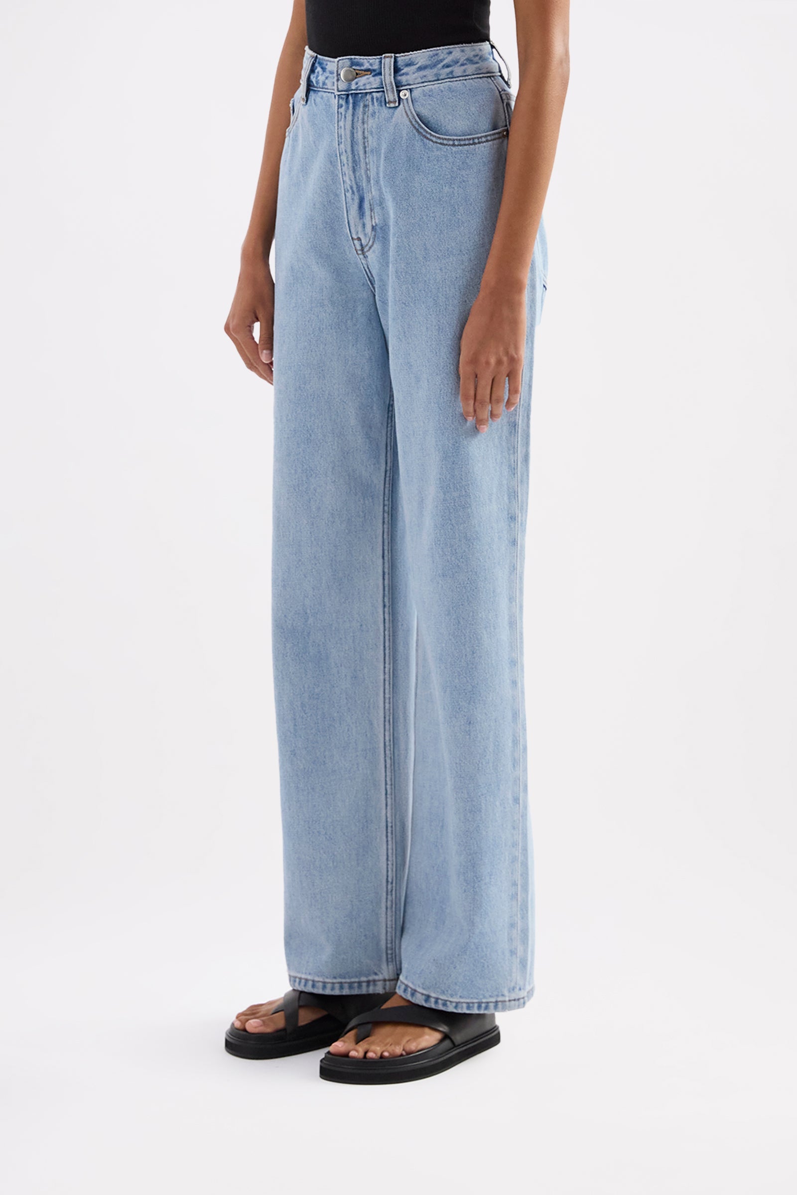 Organic Relaxed Leg Jean Soft Blue 