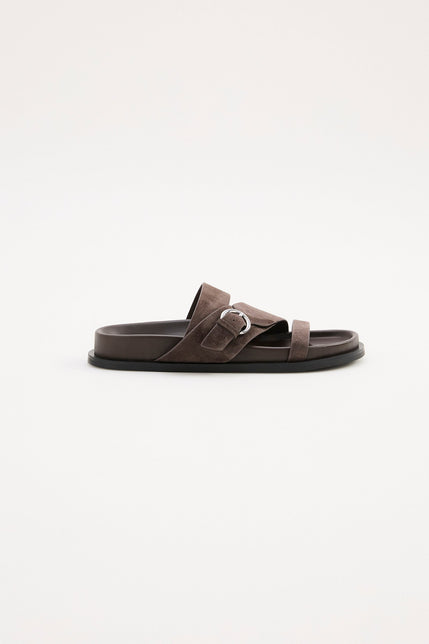 Rowan Leather Slide Chocolate 