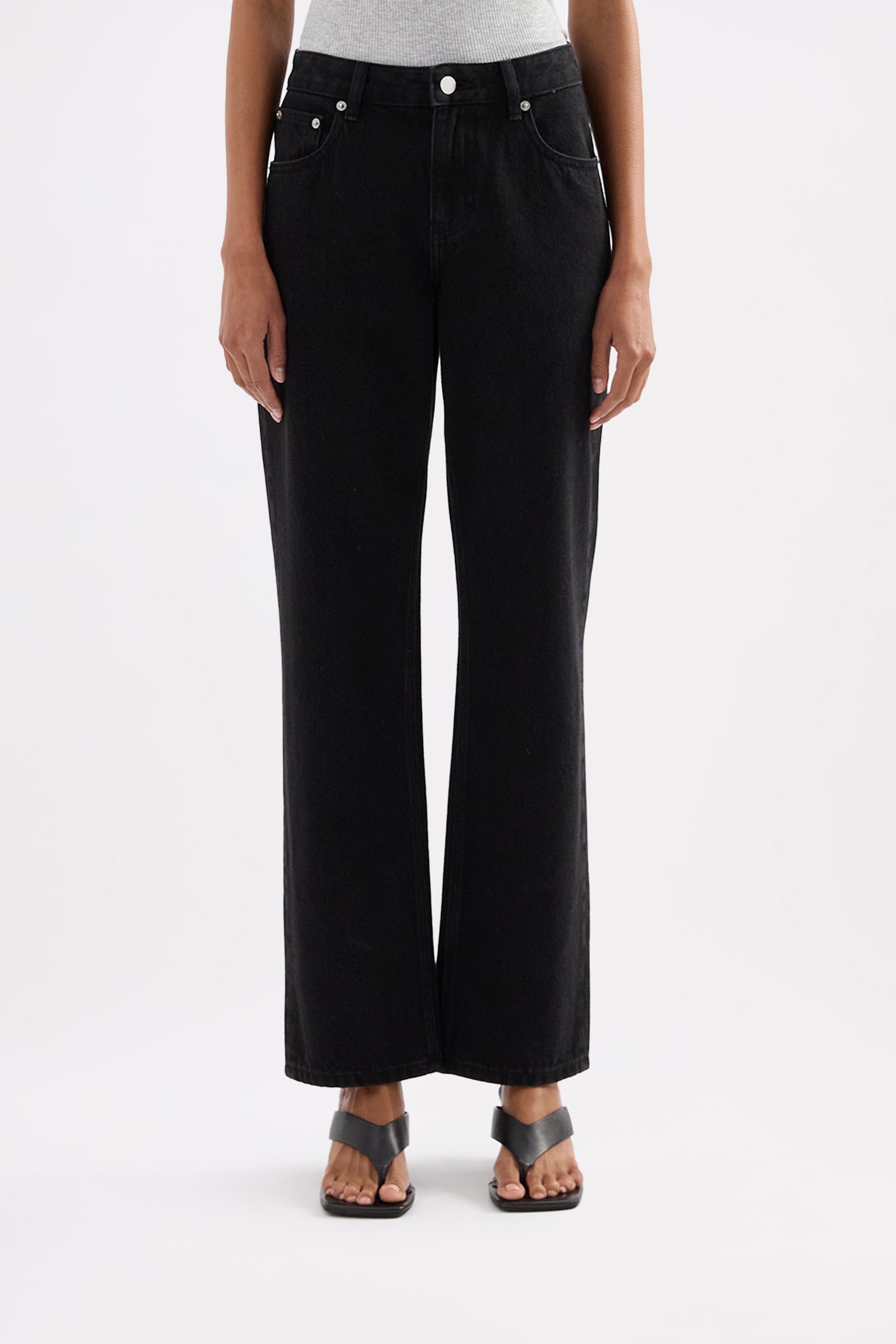 Organic Straight Leg Jean Vintage Black 