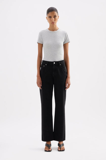 Organic Straight Leg Jean Vintage Black 