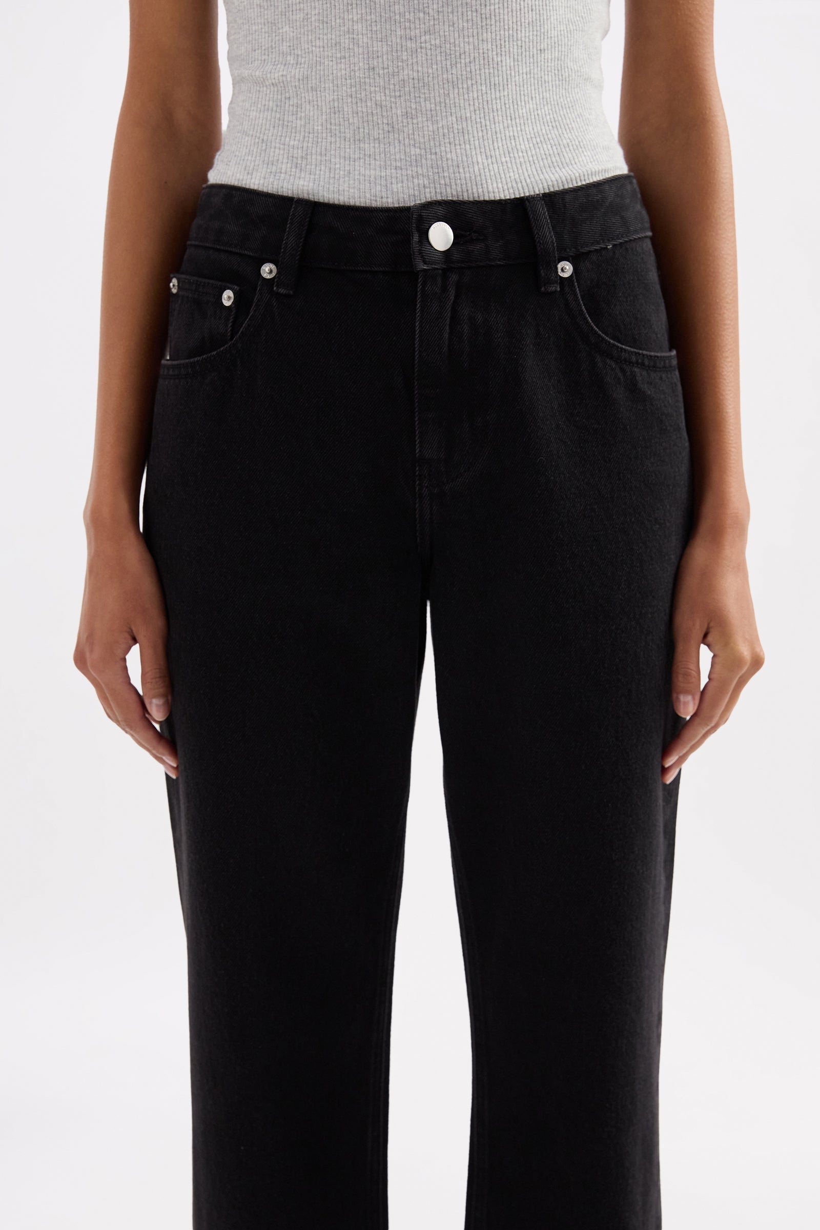 Organic Straight Leg Jean Vintage Black 