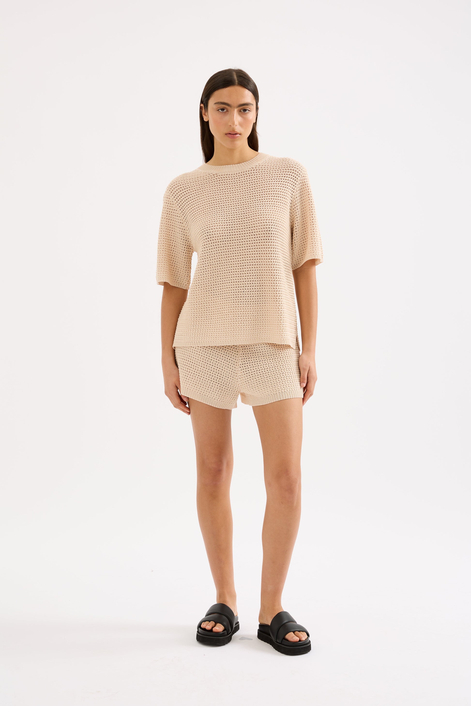 Sawyer Crochet Short Cream 
