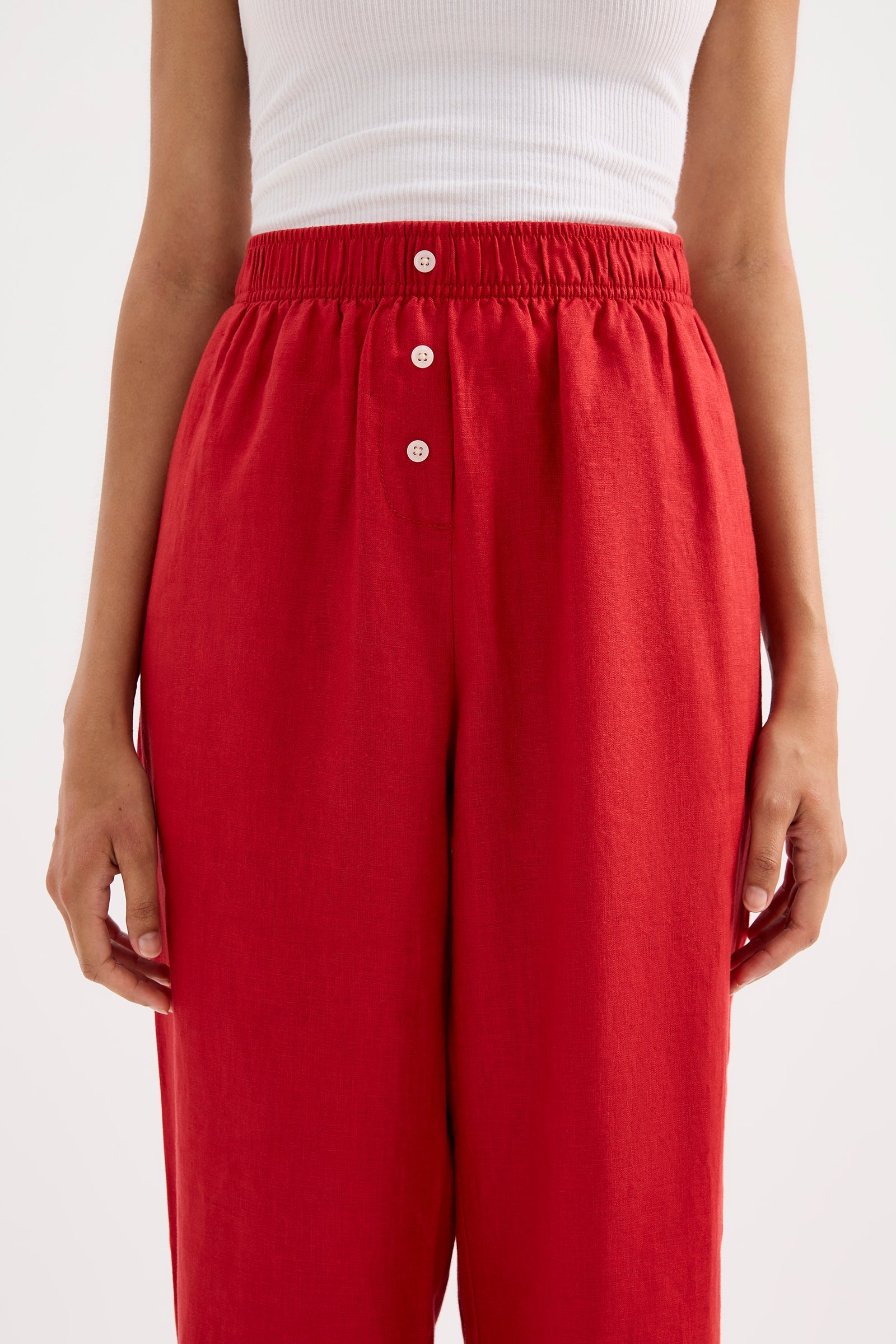 Lounge Linen Pant Vermillion 