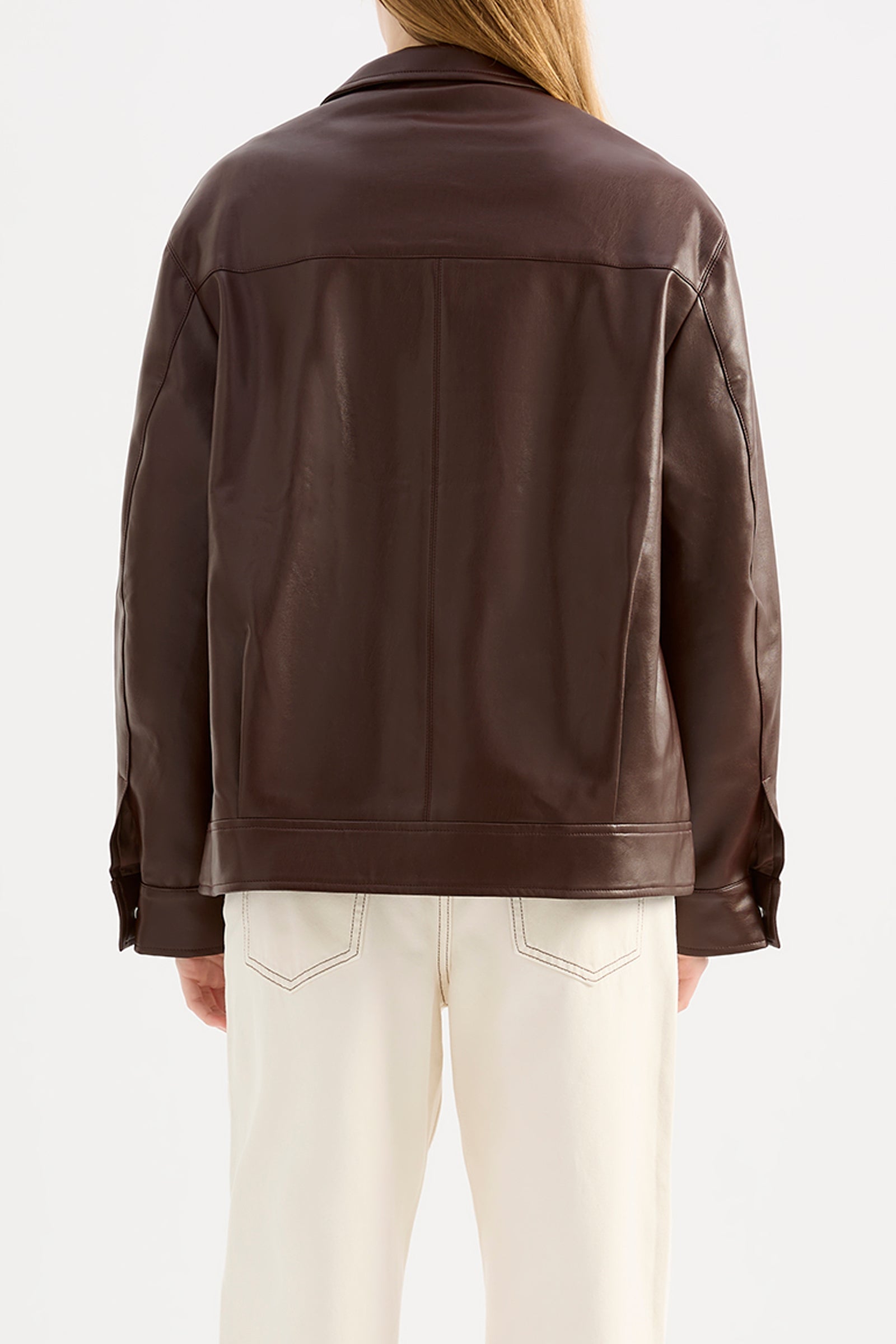 Yaz Faux Leather Jacket Raisin 
