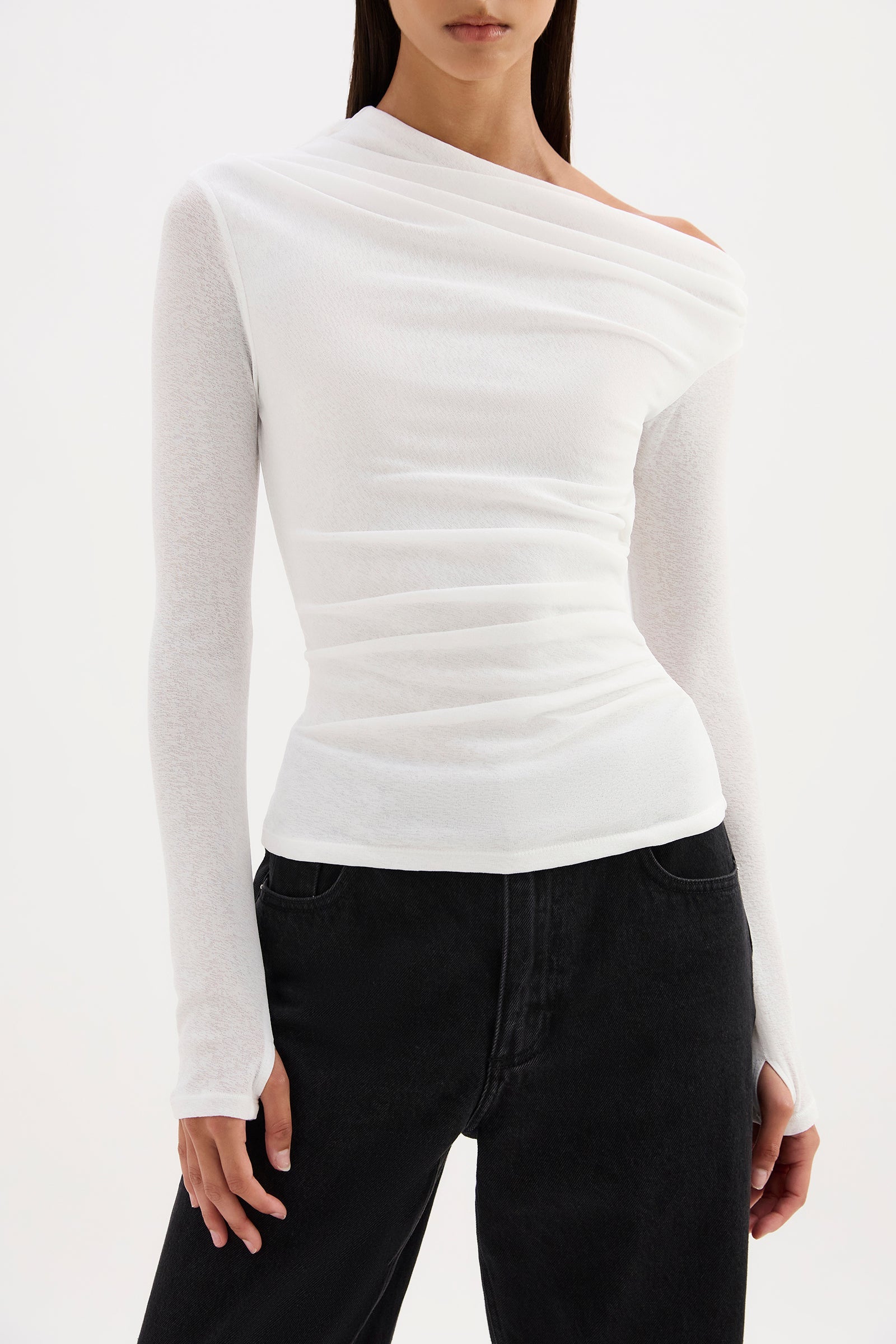 Rue Mesh Ls Top Salt 