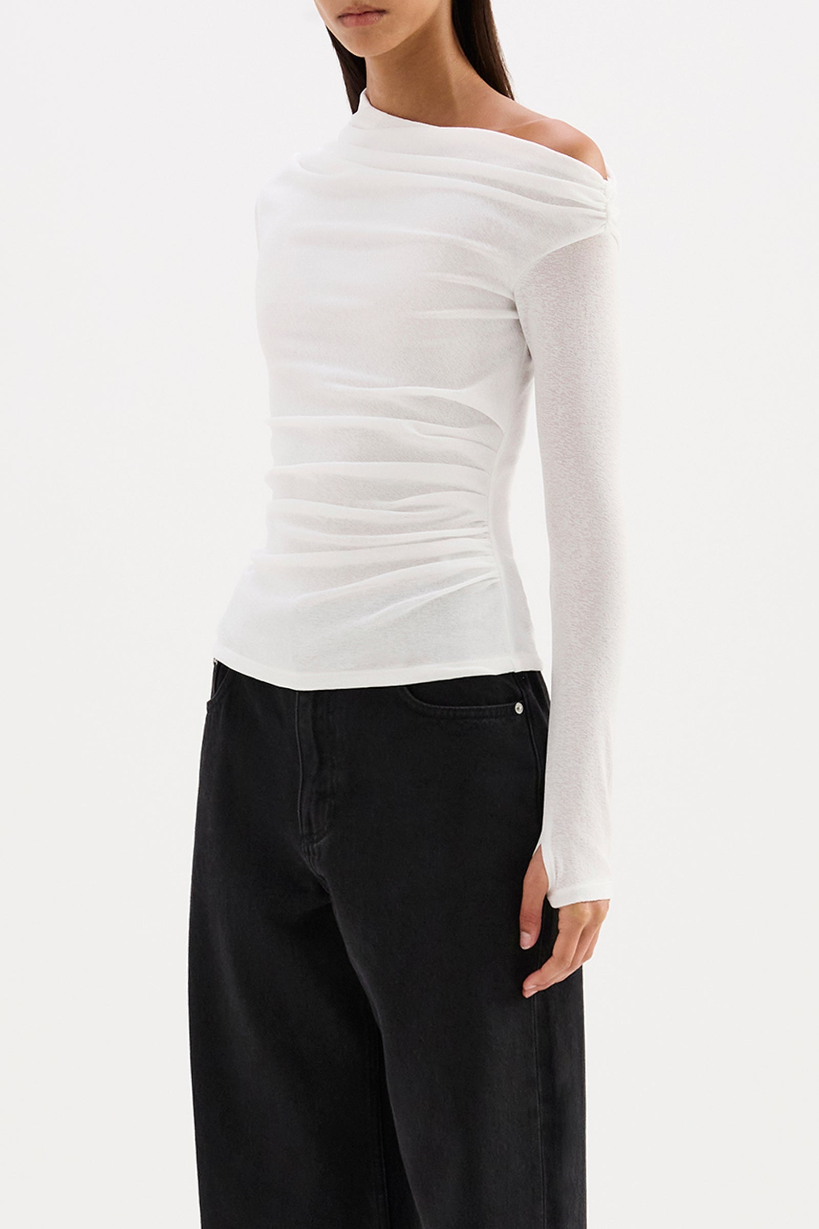 Rue Mesh Ls Top Salt 