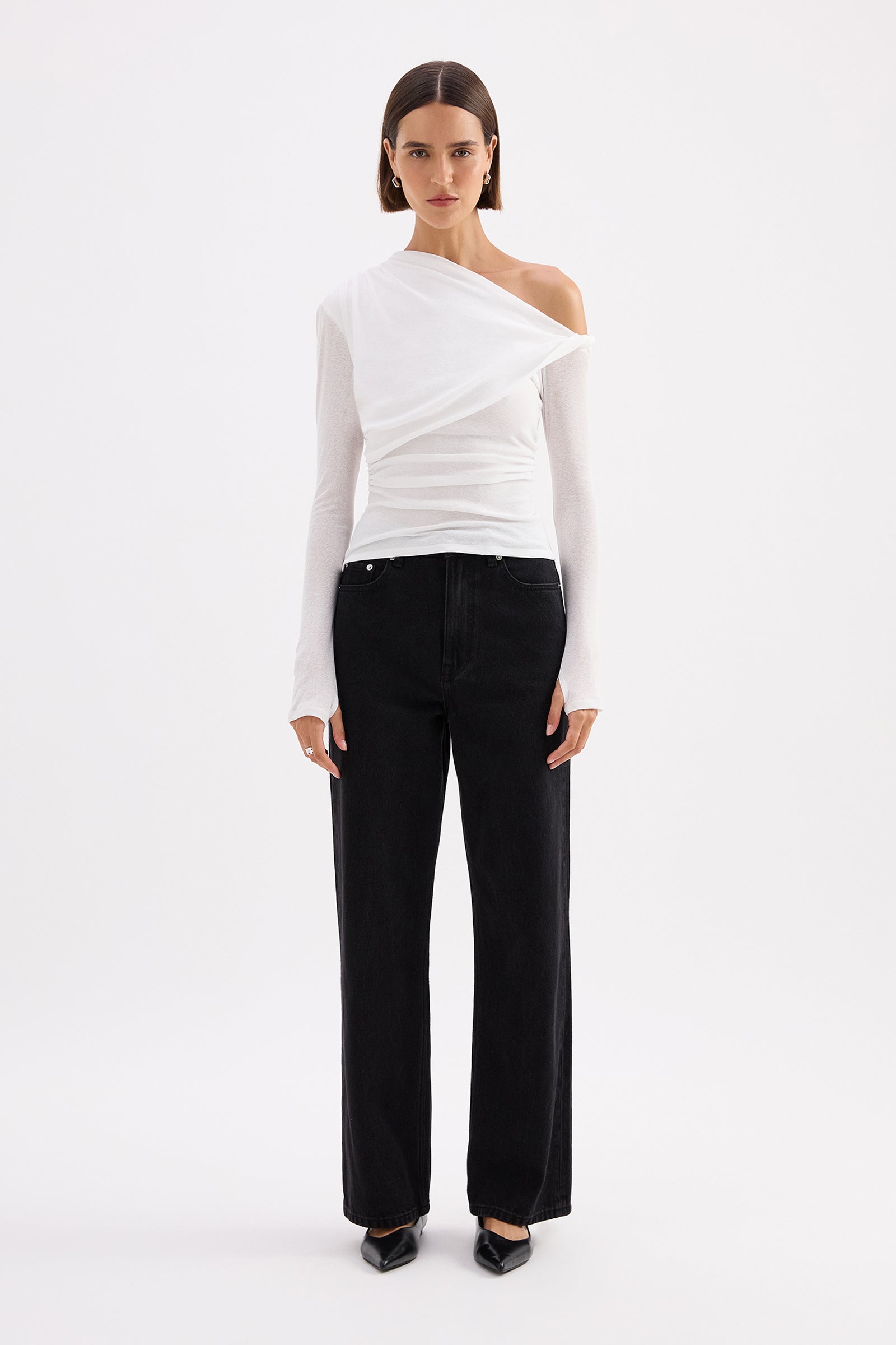 Rue Mesh Ls Top Salt 
