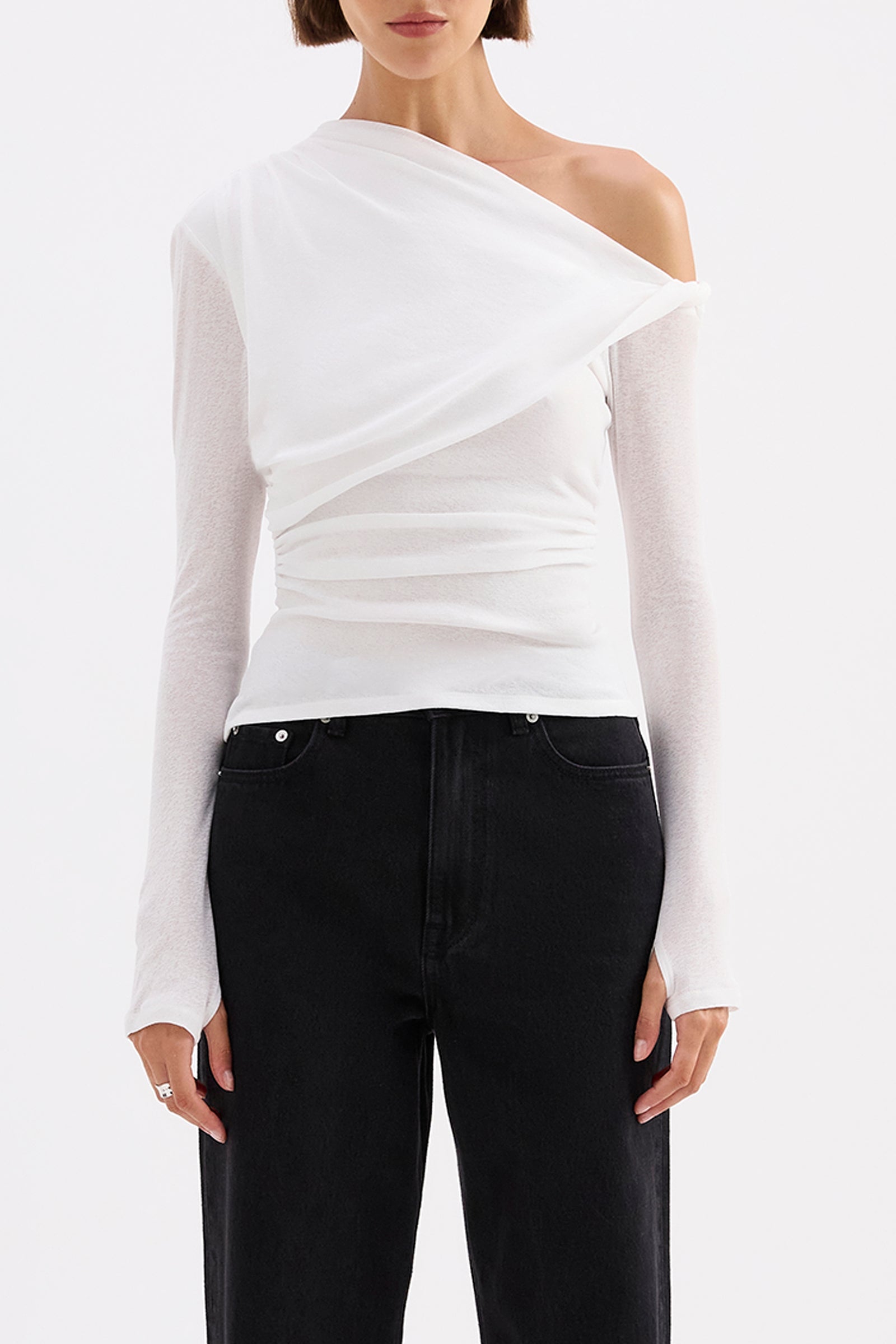 Rue Mesh Ls Top Salt 