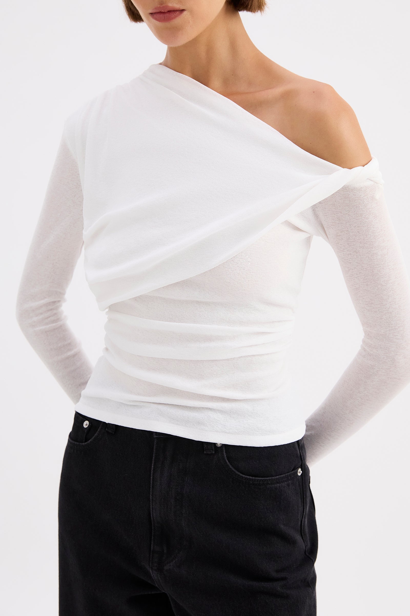 Rue Mesh Ls Top Salt 