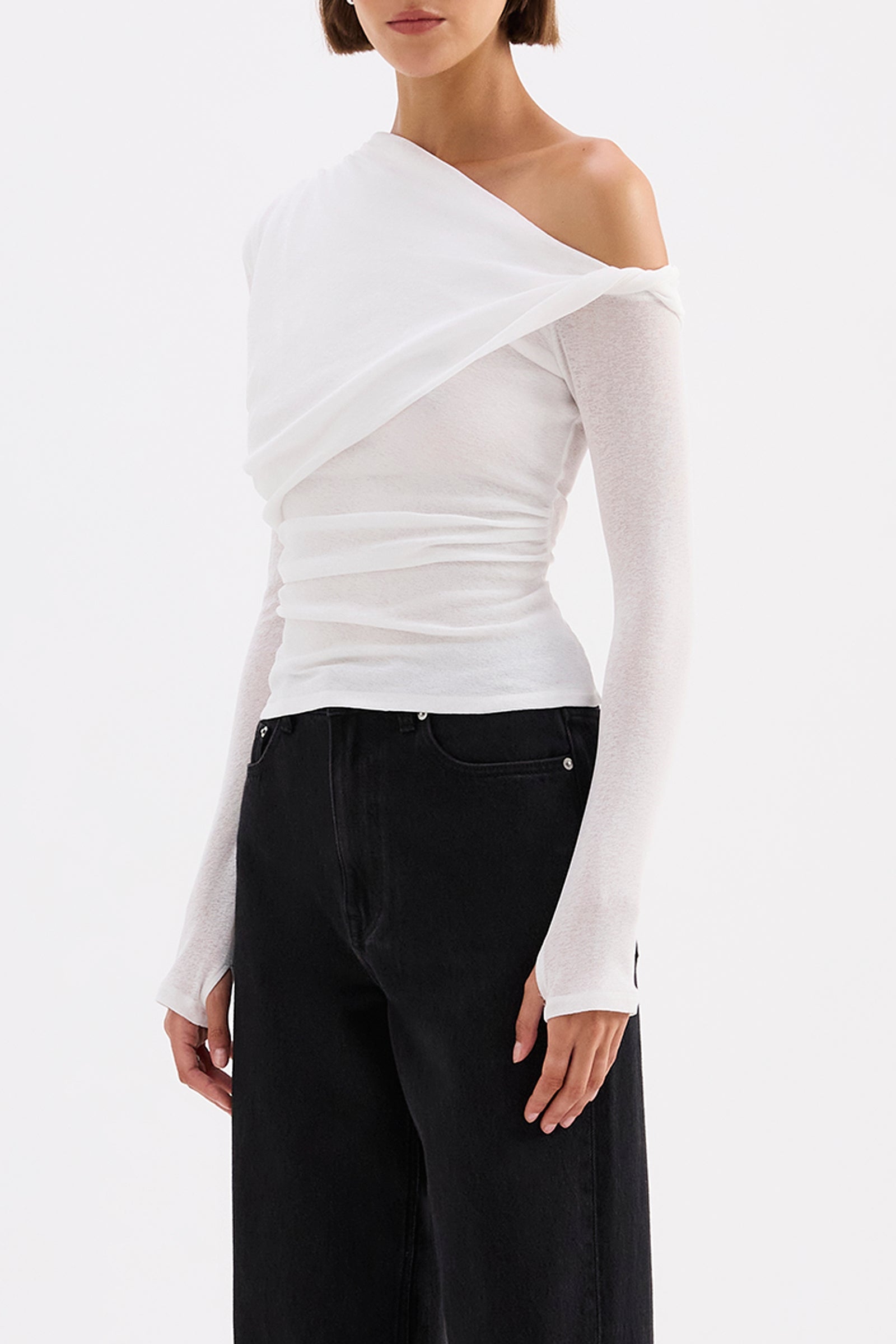 Rue Mesh Ls Top Salt 