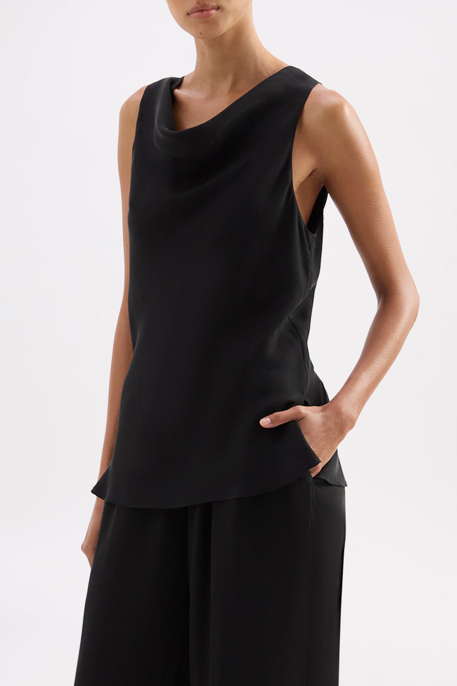 Dara Cupro Top Black 