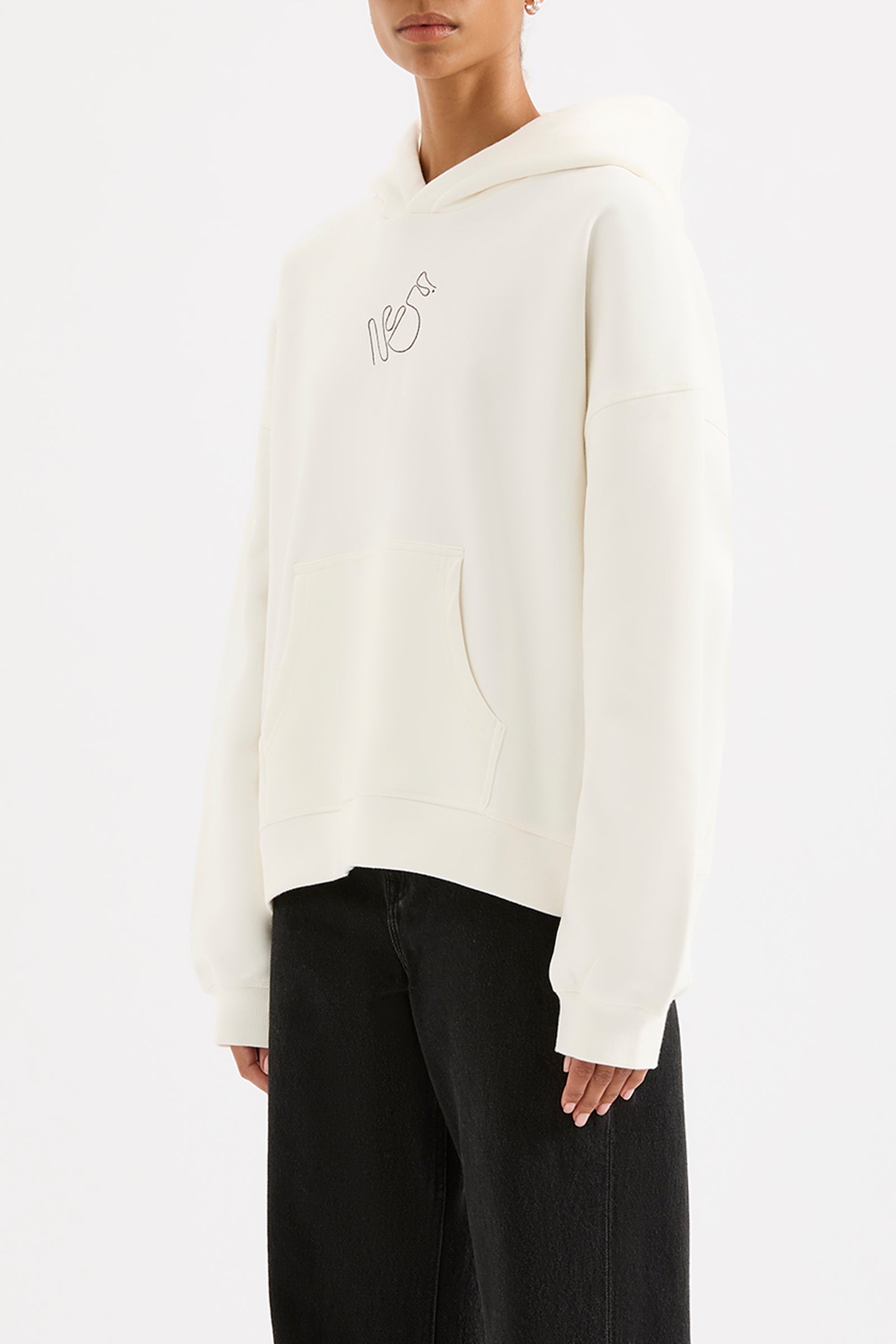 Nude Signature Hoodie Salt 