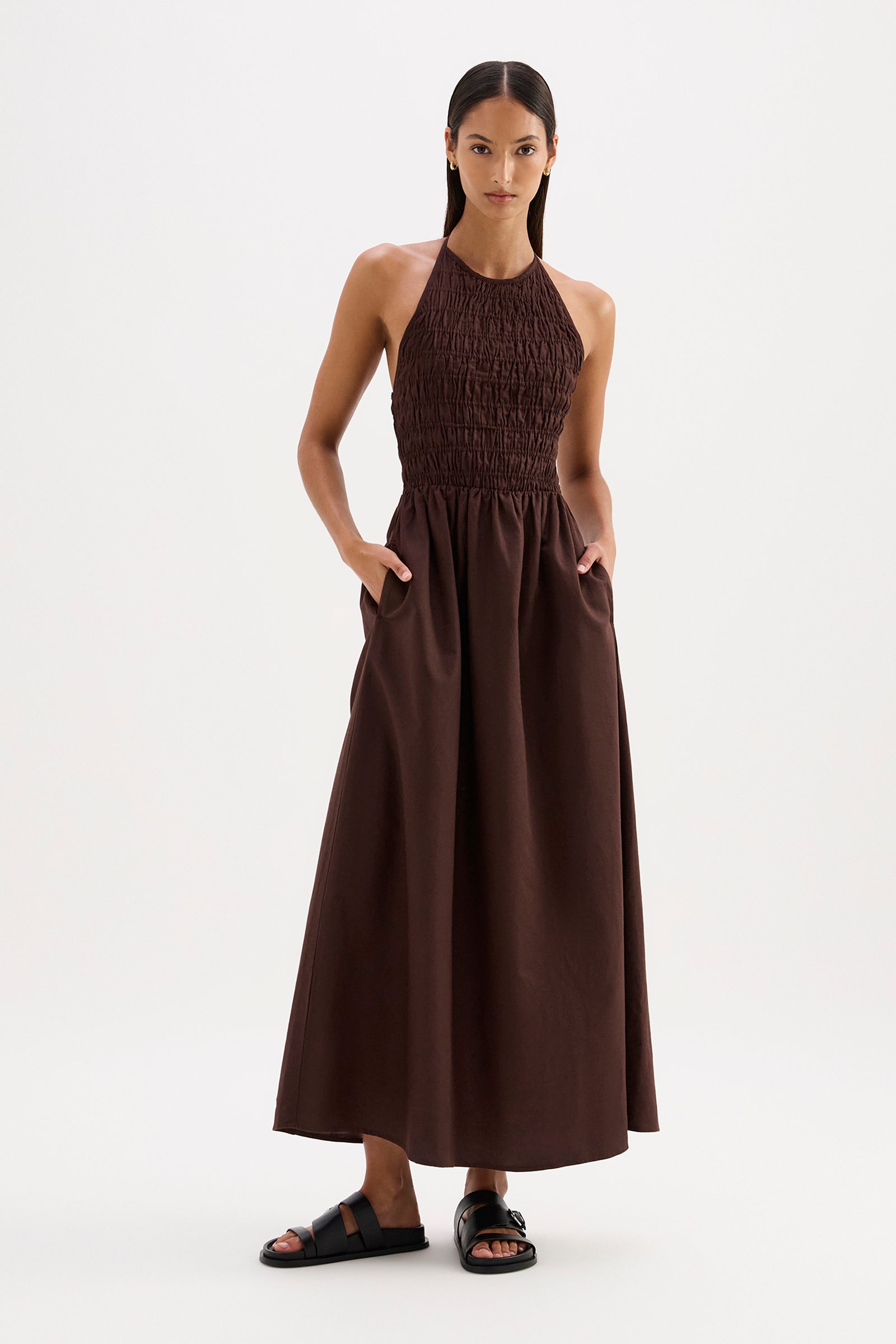 Mira Maxi Dress Raisin 