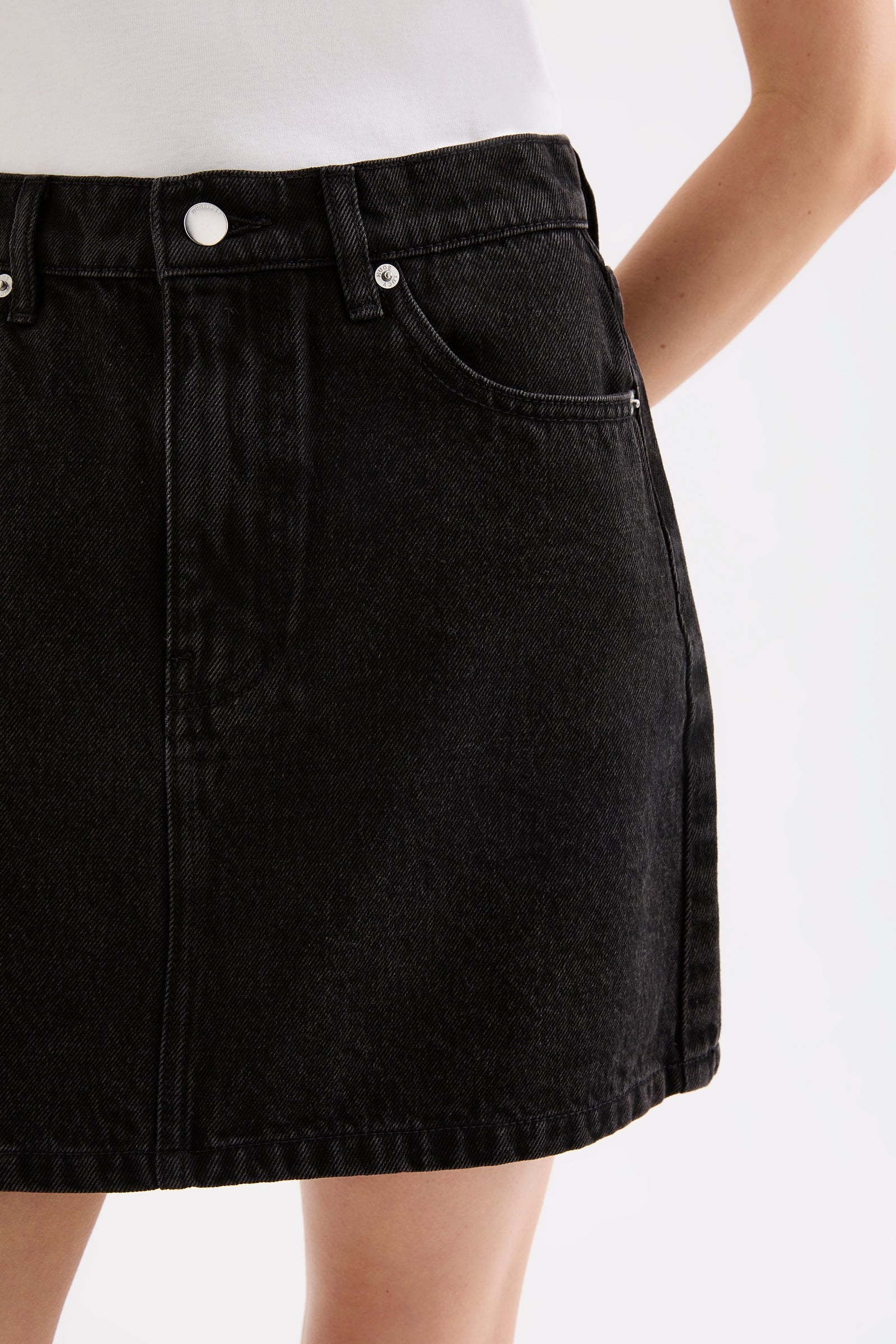 Sia Denim Mini Skirt Vintage Black 