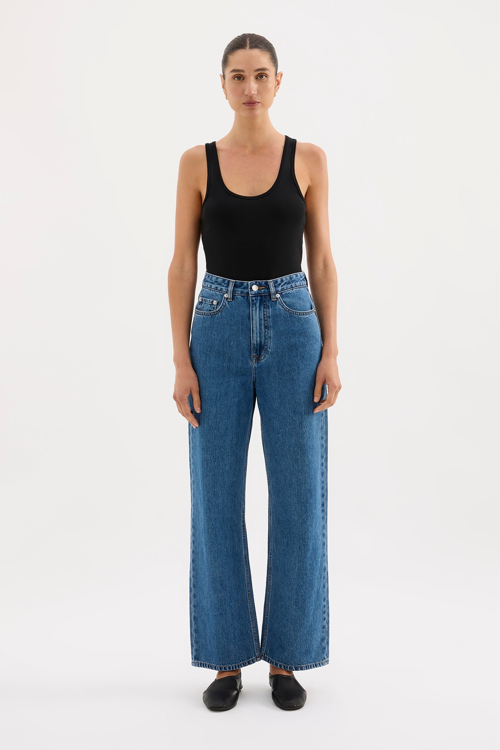 Organic Relaxed Leg Jean Royal Blue 