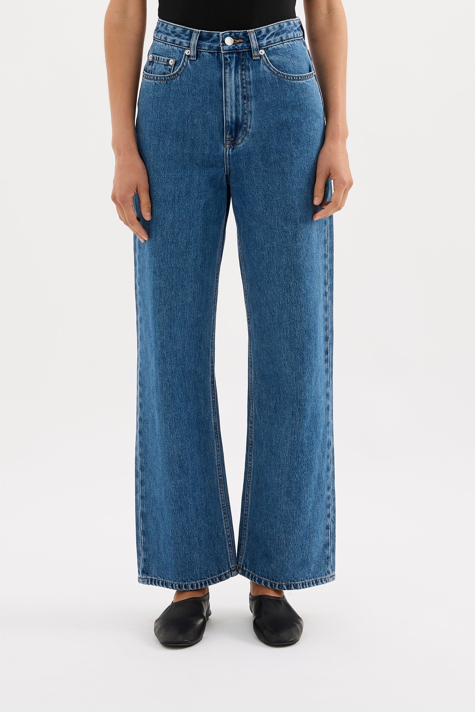 Organic Relaxed Leg Jean Royal Blue 