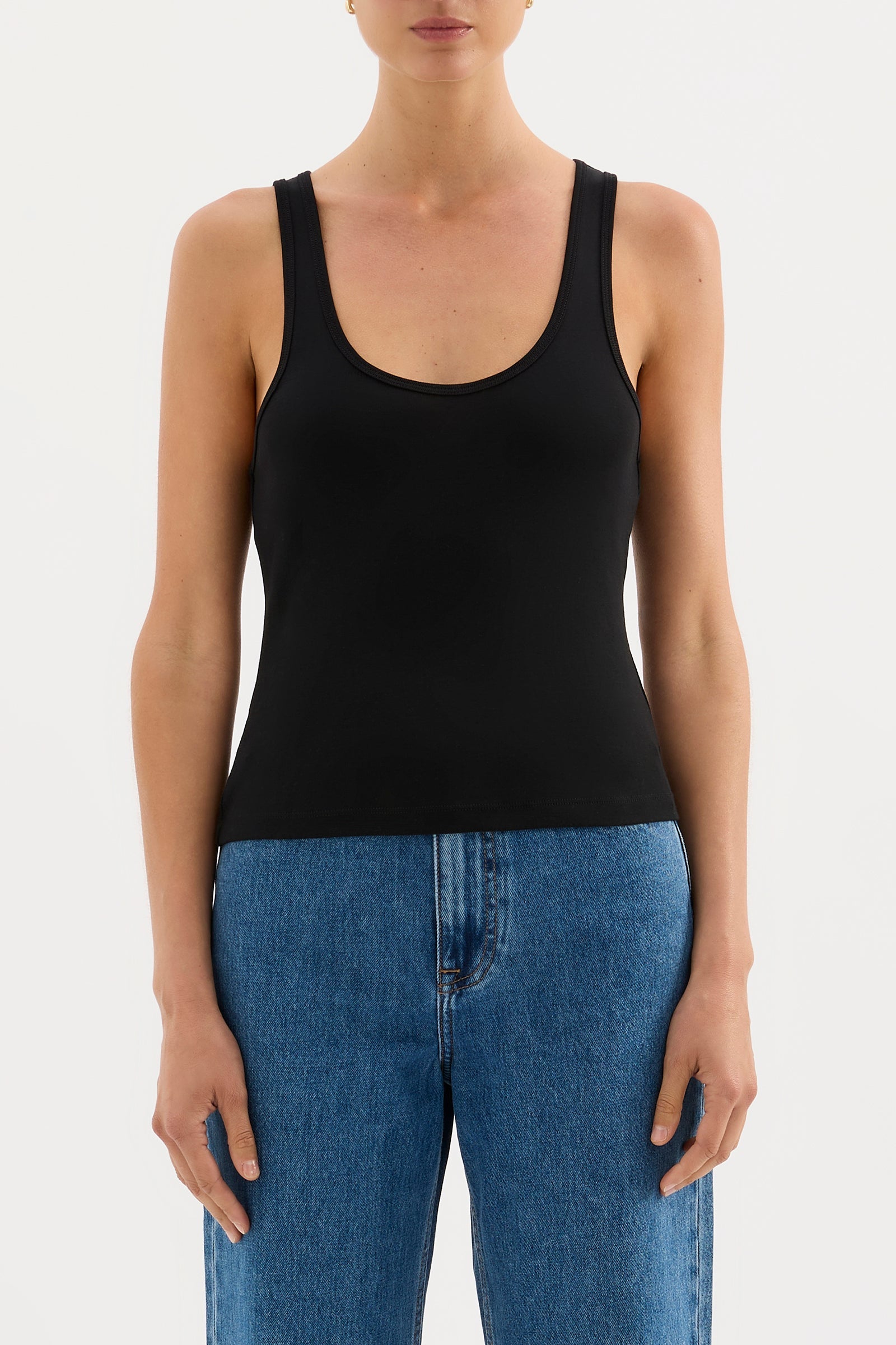 Organic 90s Singlet Black 