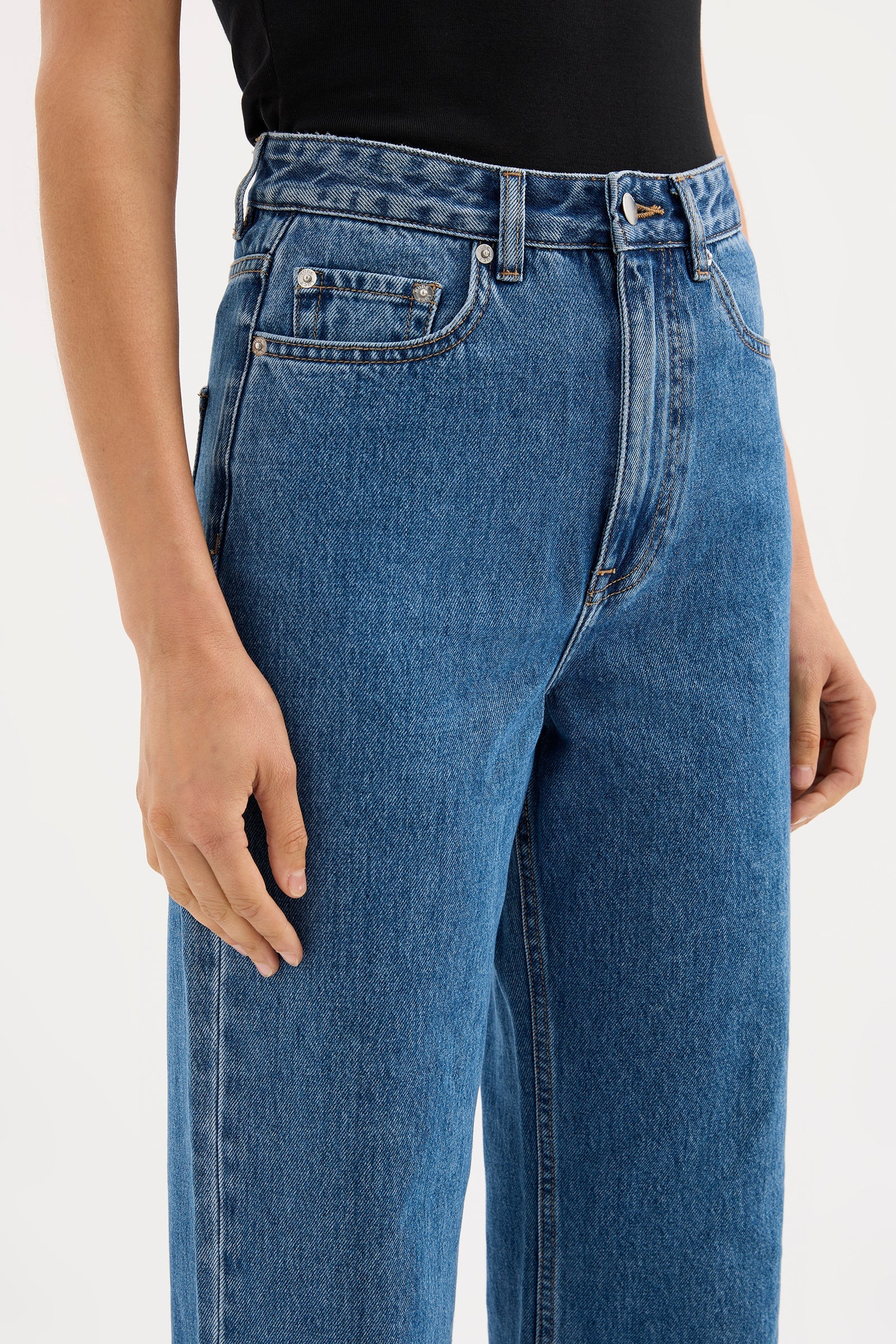 Organic Relaxed Leg Jean Royal Blue 