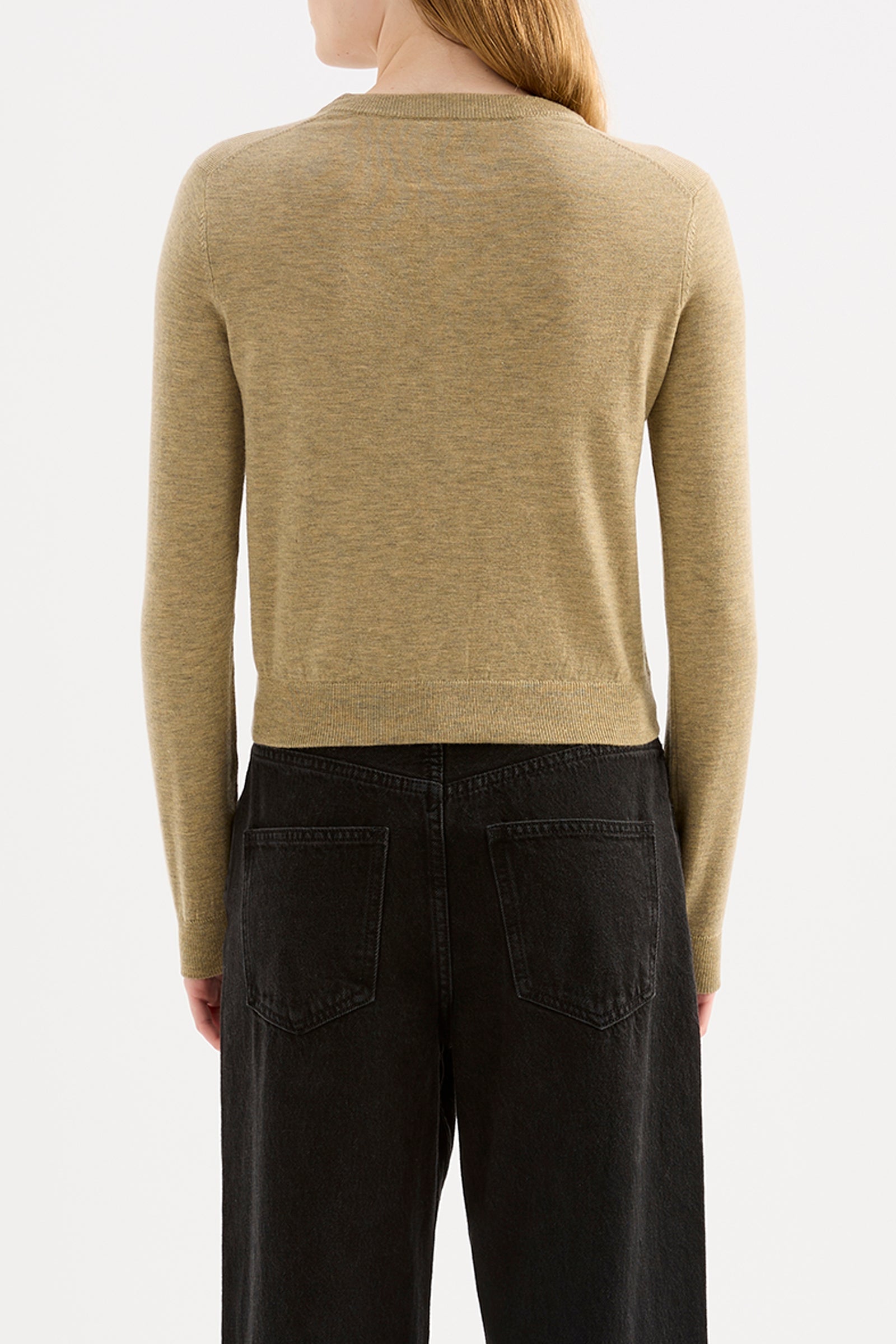 Elvio Merino Blend Cardigan Khaki 