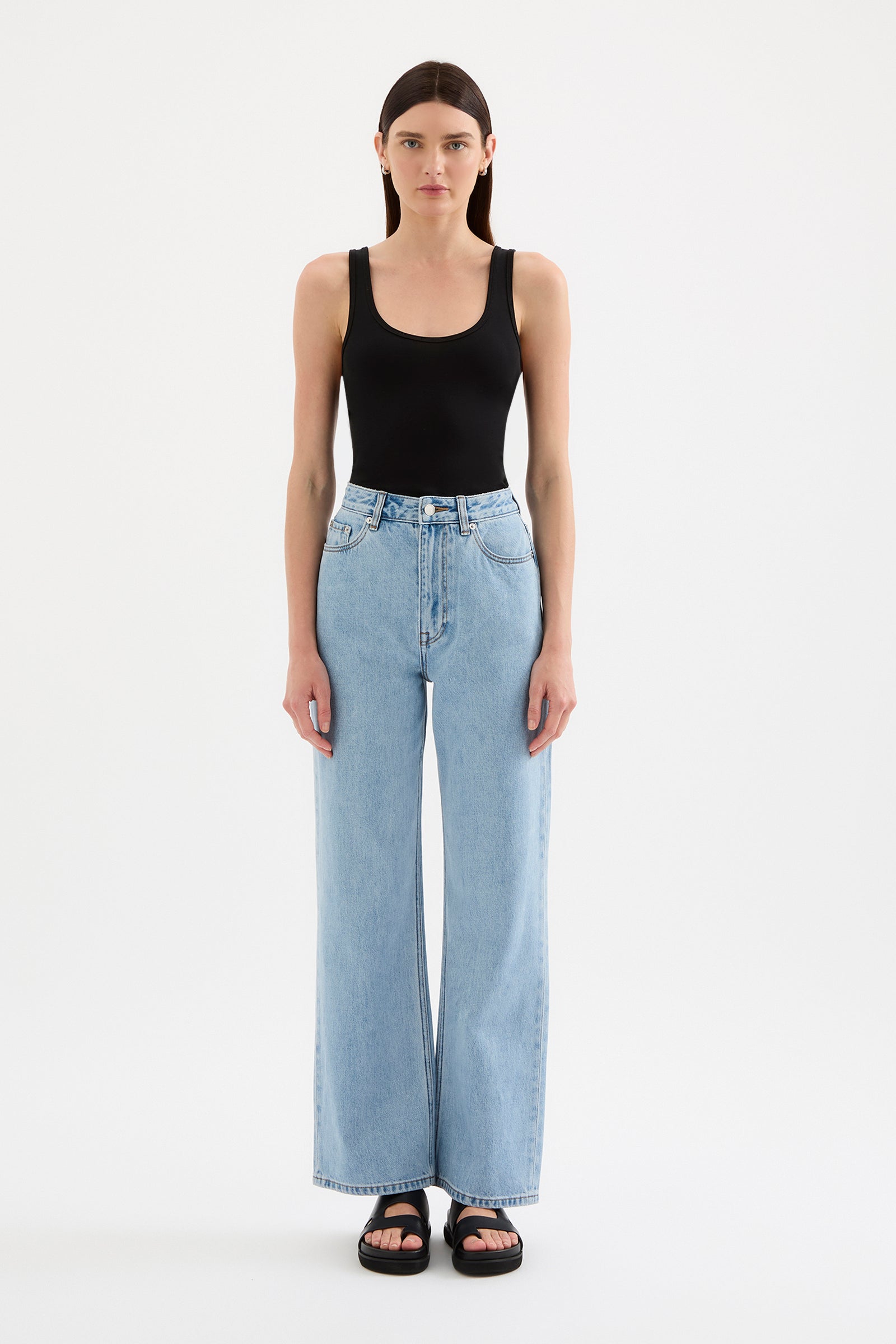 Organic Relaxed Leg Jean Soft Blue 