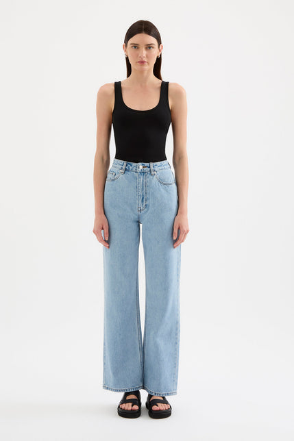 Organic Relaxed Leg Jean Soft Blue 