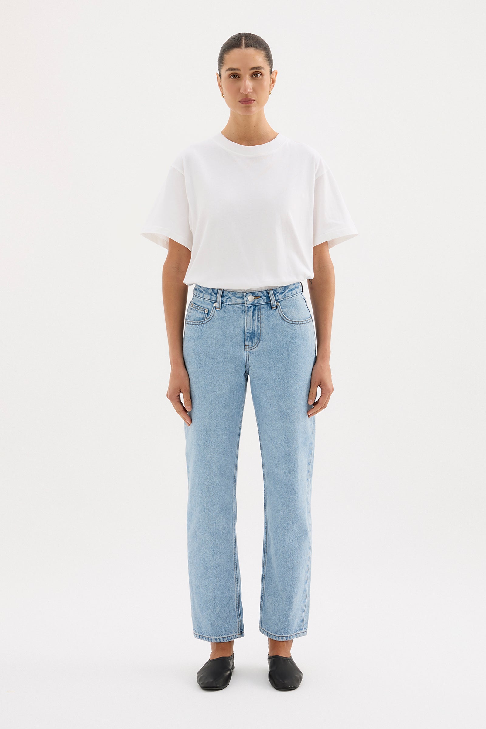 Organic Straight Leg Jean Soft Blue 