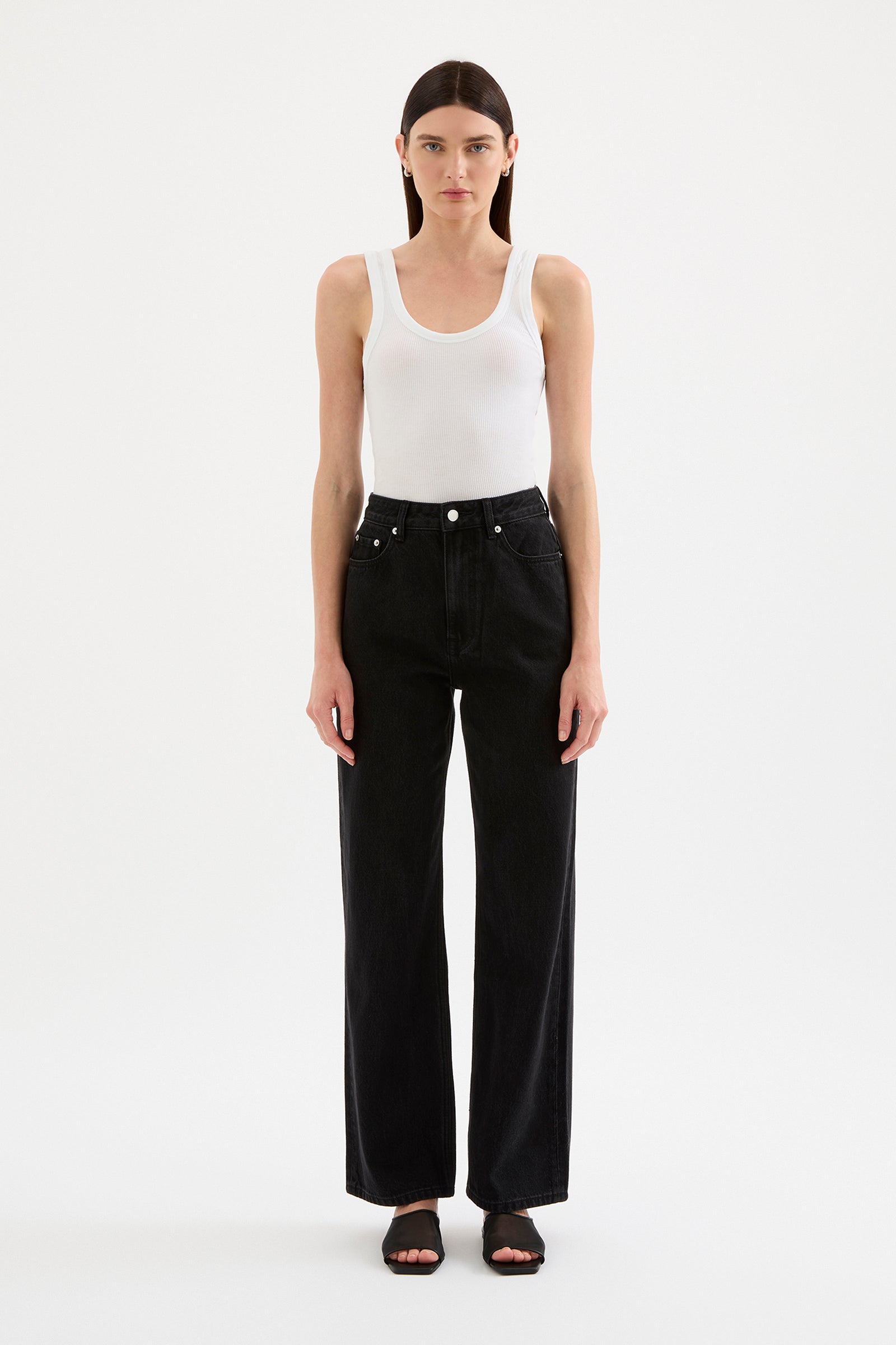 Organic Relaxed Leg Jean Vintage Black 