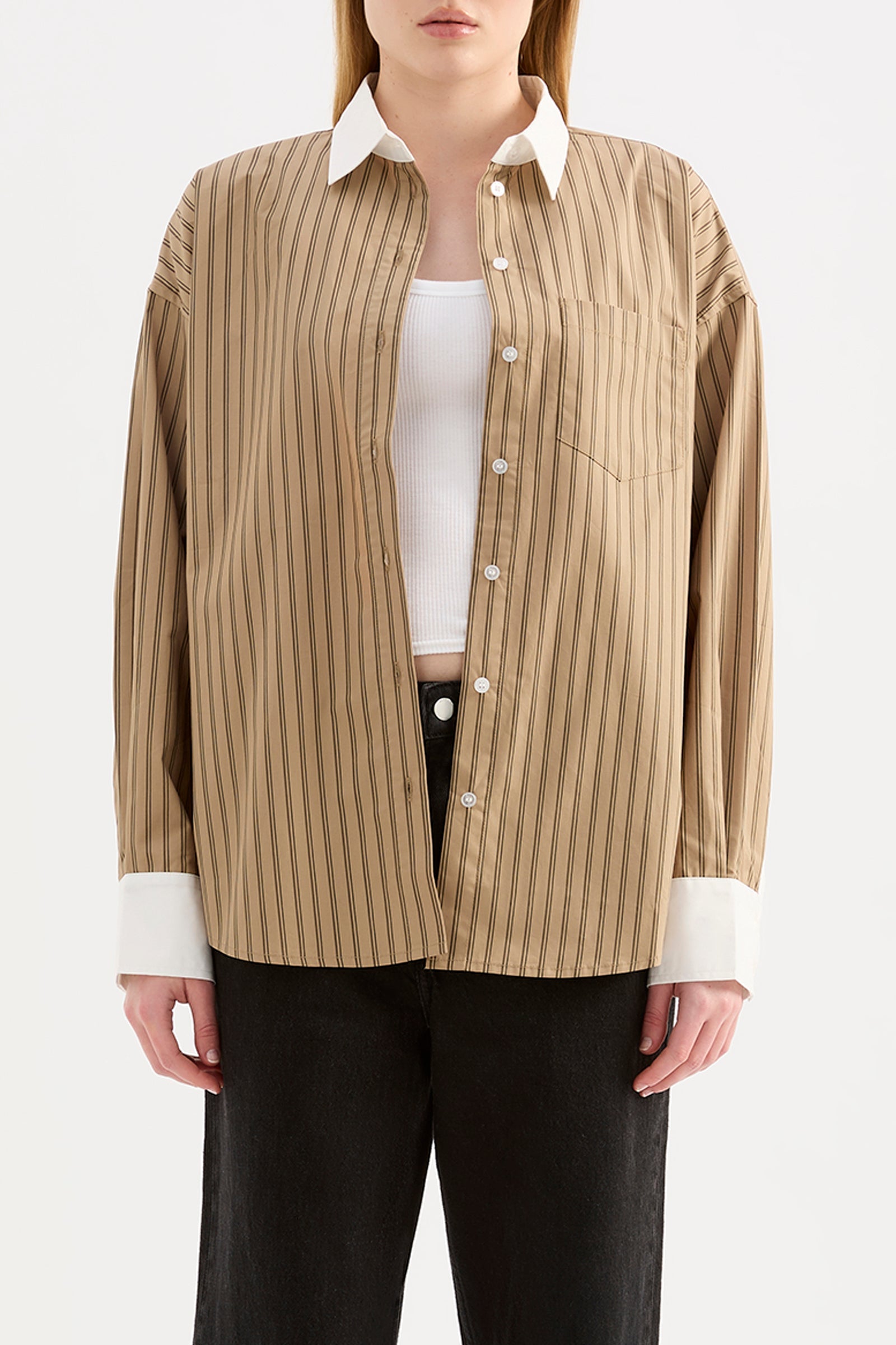 Lando Shirt Khaki Stripe 
