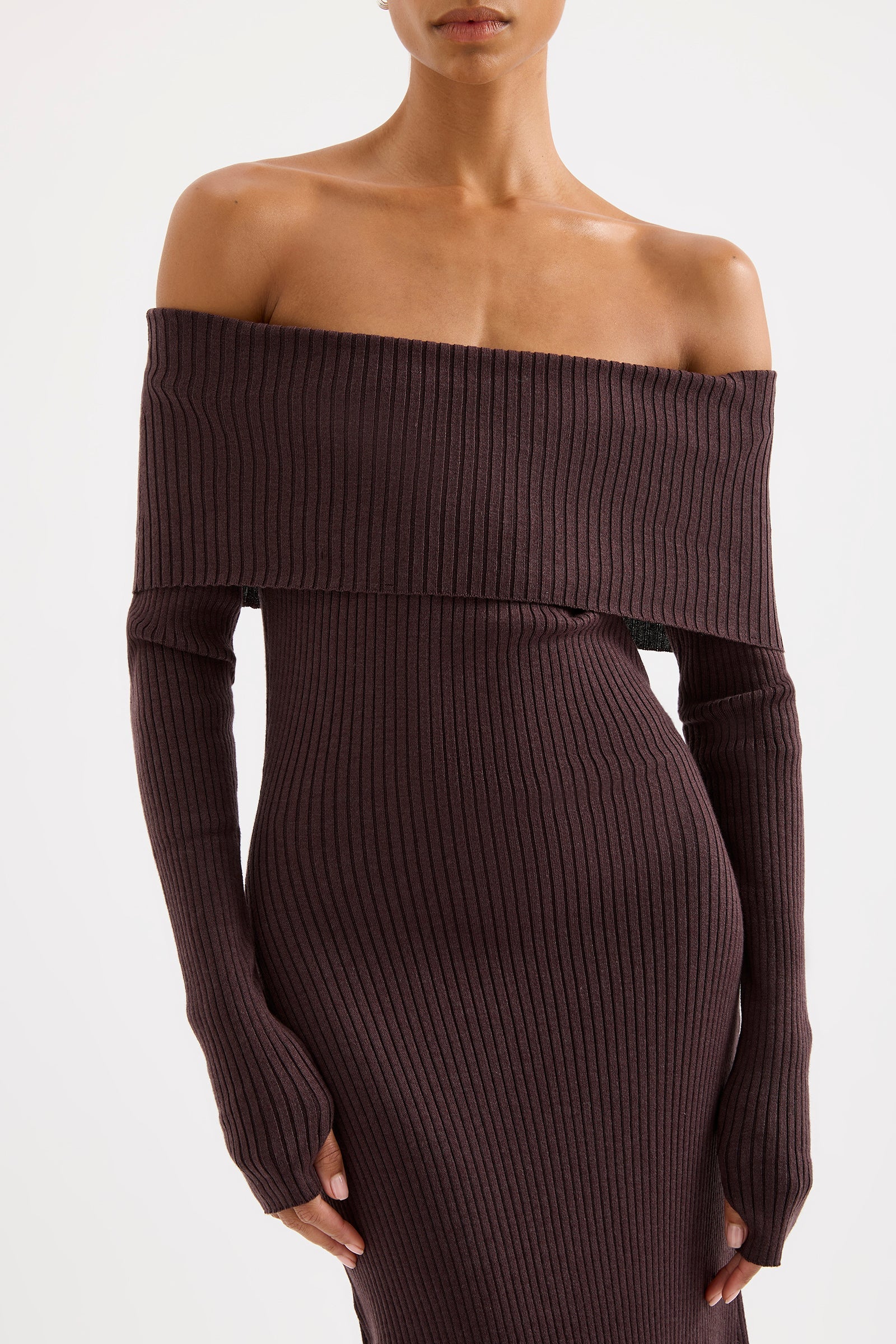 Krishna Knit Dress Bark 