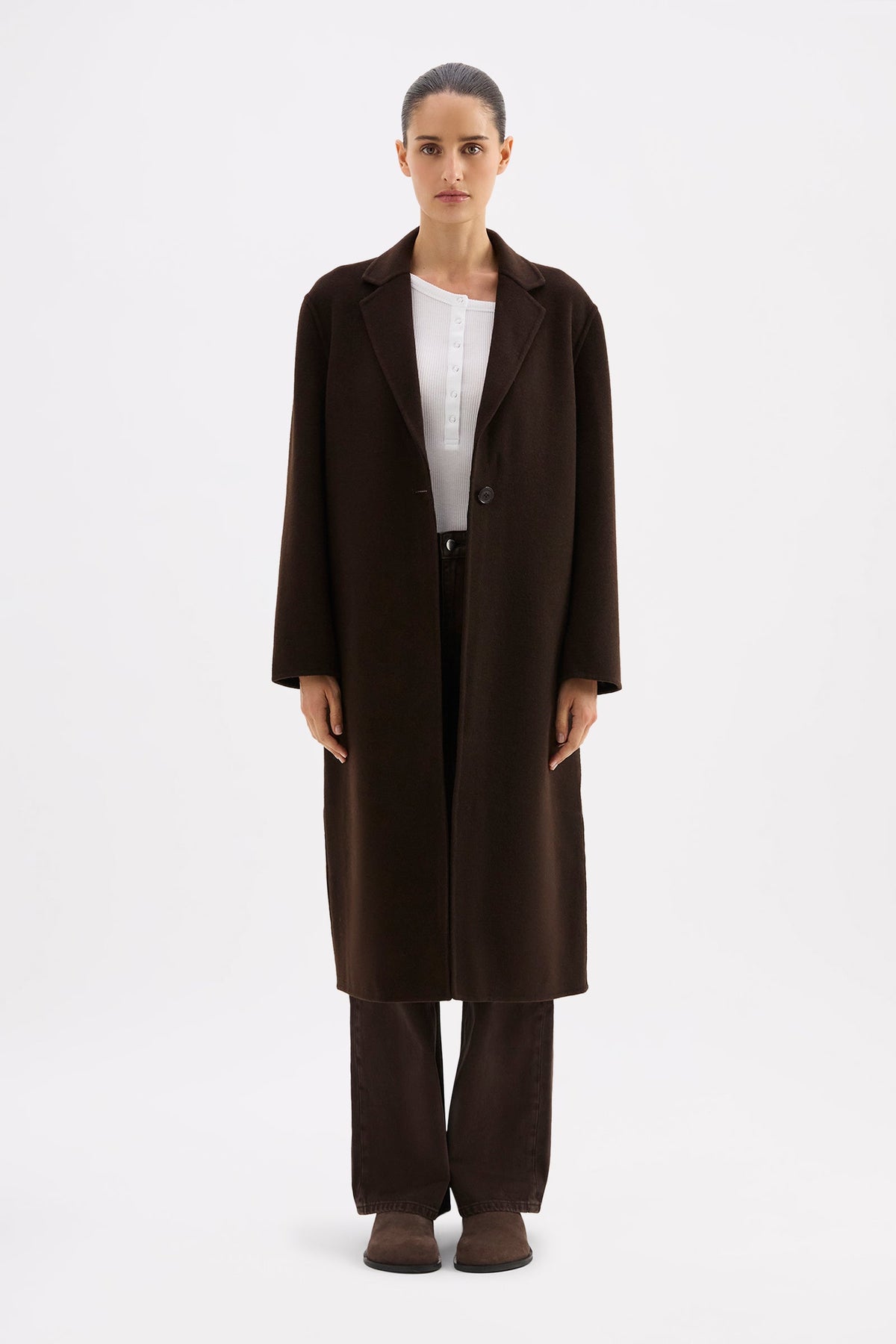 Riley Wool Coat Espresso 