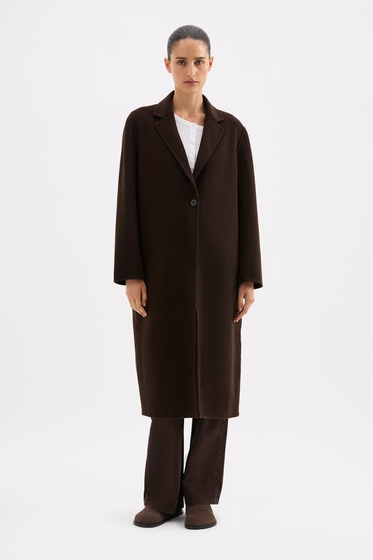 Riley Wool Coat Espresso 