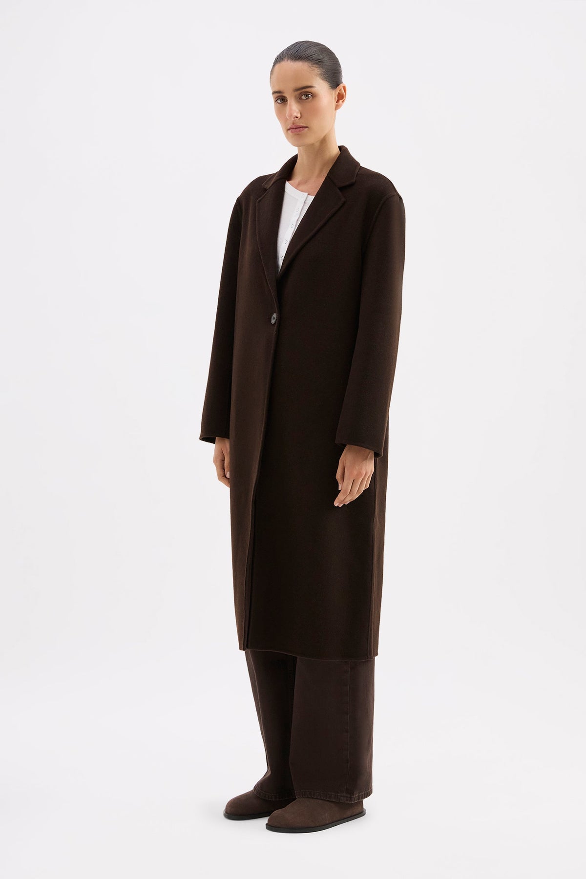 Riley Wool Coat Espresso 