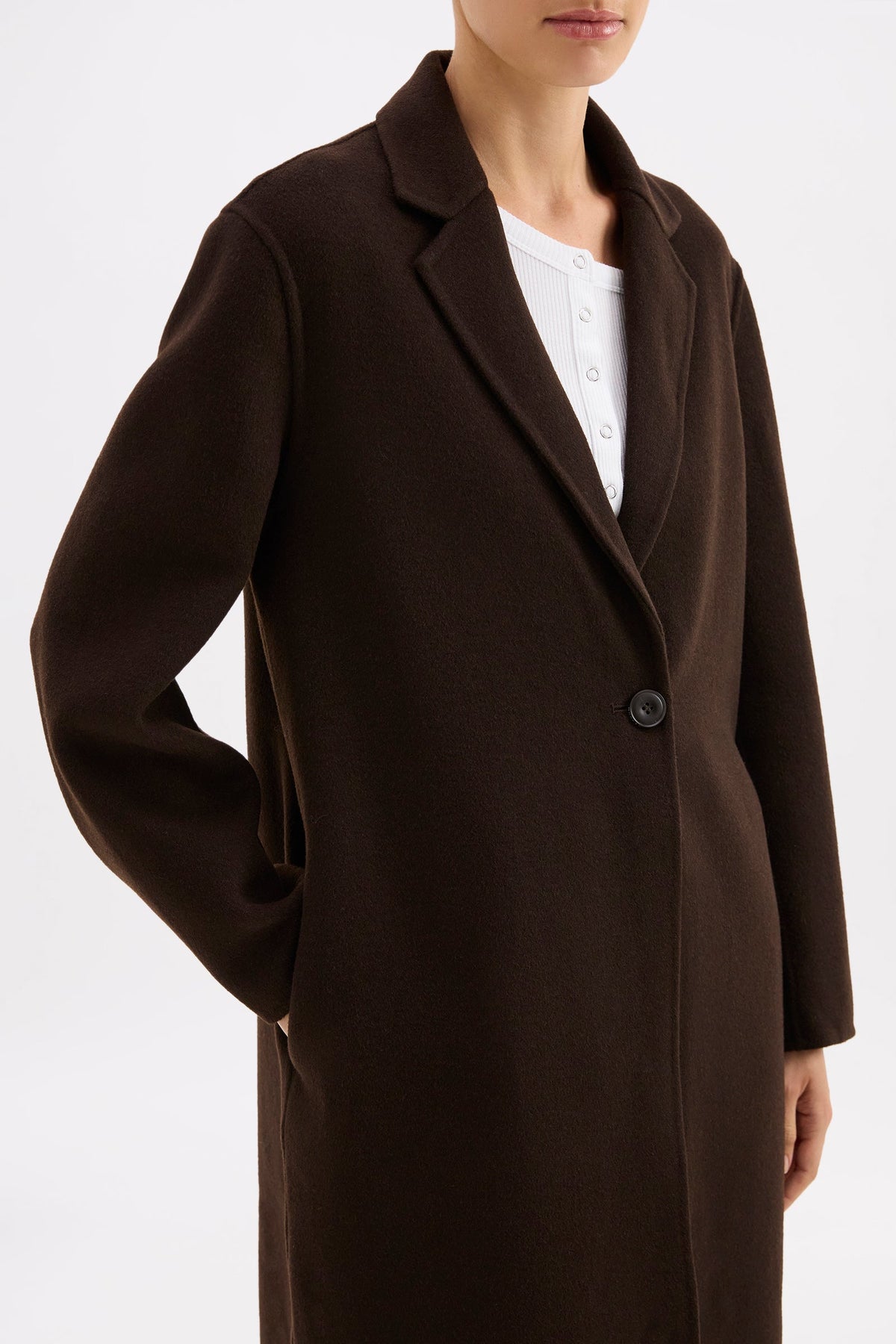 Riley Wool Coat Espresso 
