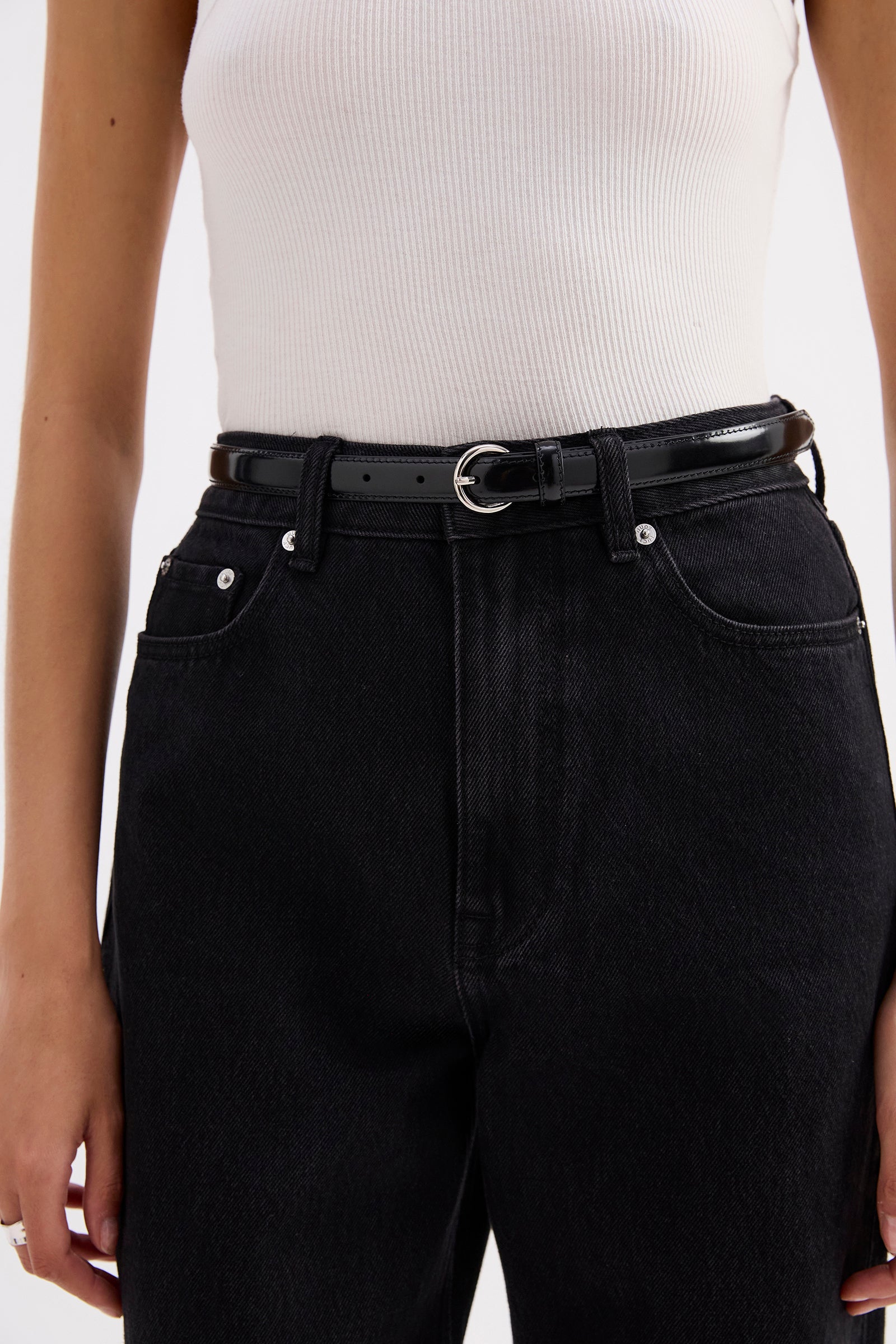 Carmen Leather Belt Black 
