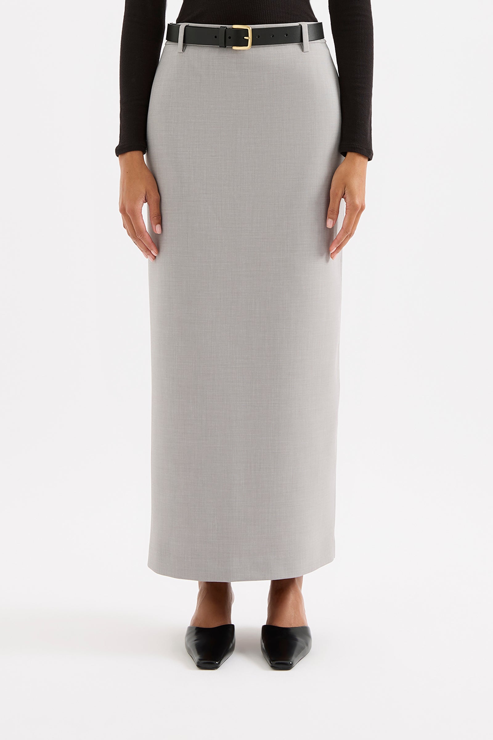 Elena Maxi Skirt Heather Grey 