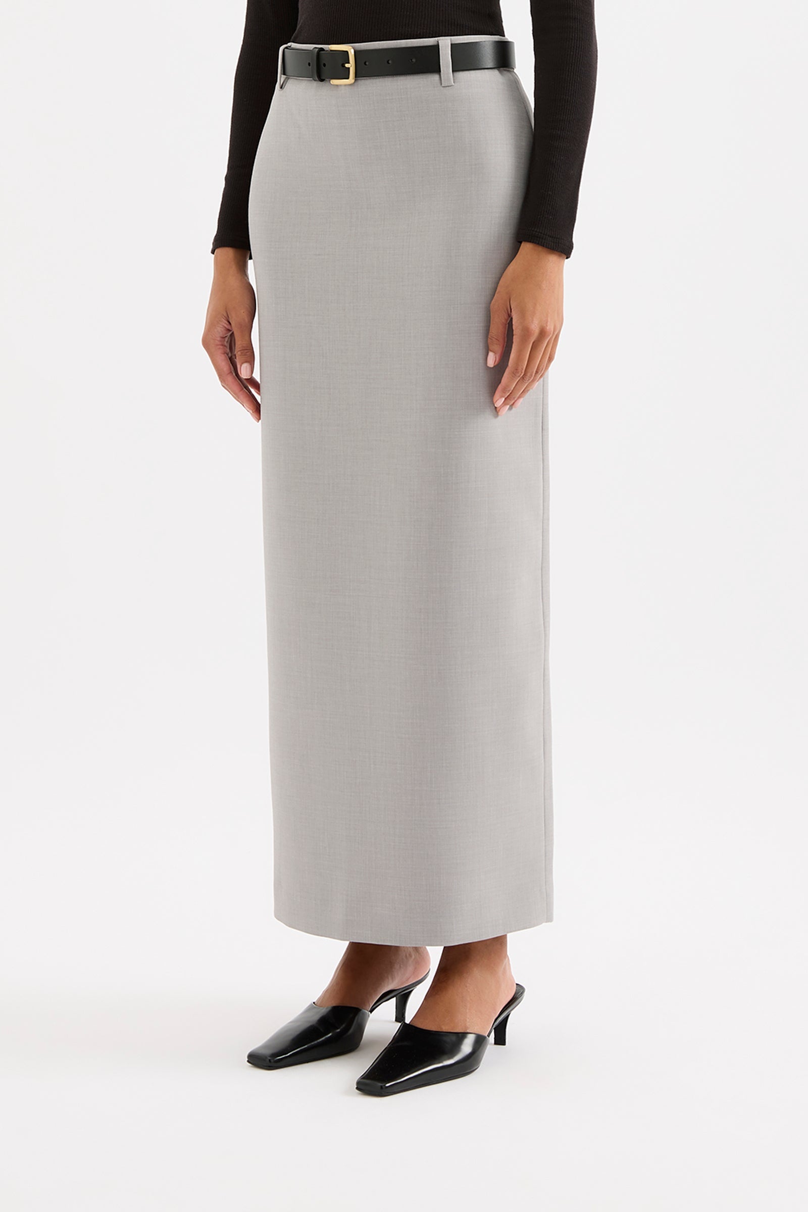 Elena Maxi Skirt Heather Grey 