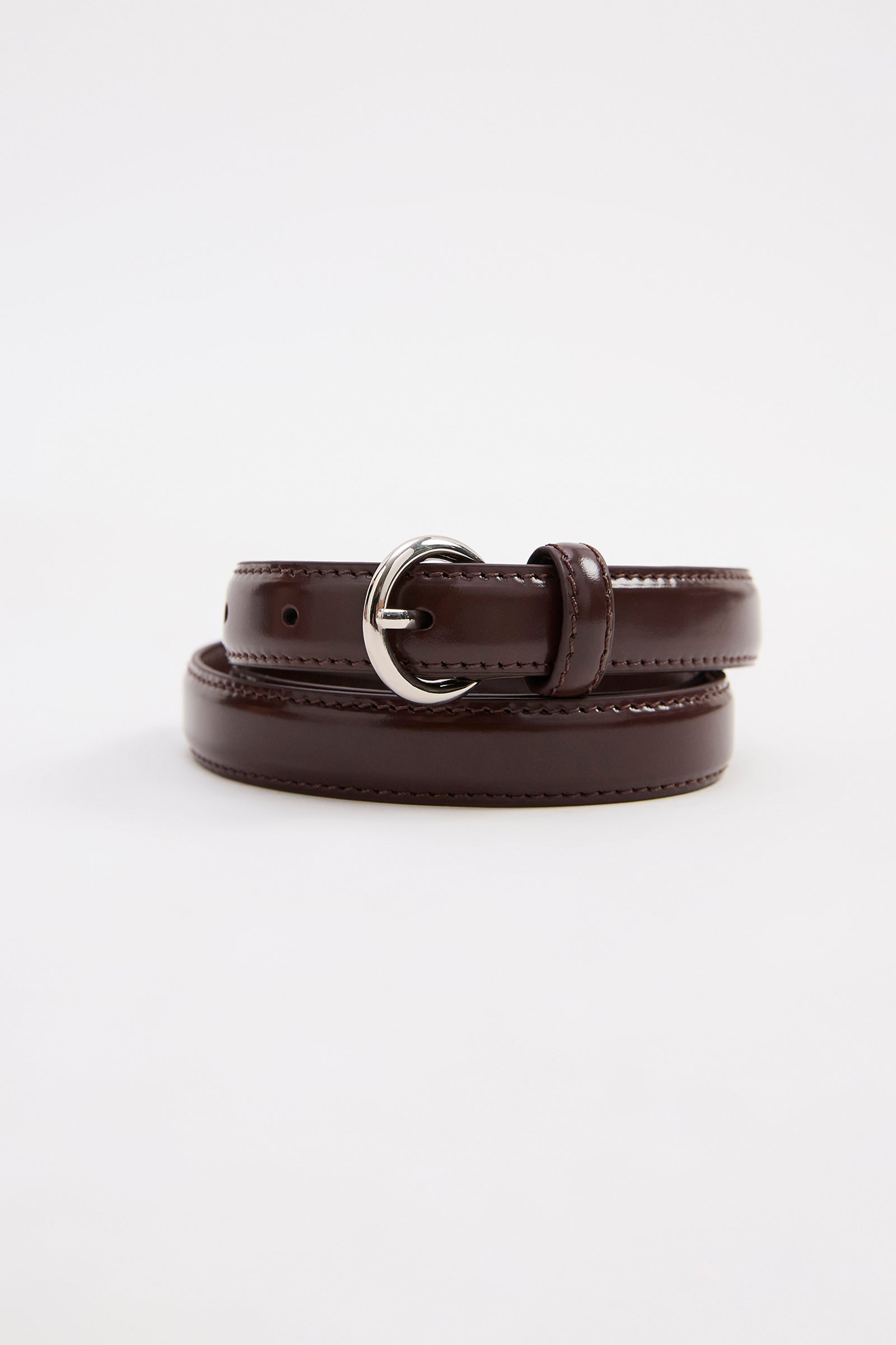 Carmen Leather Belt Raisin 