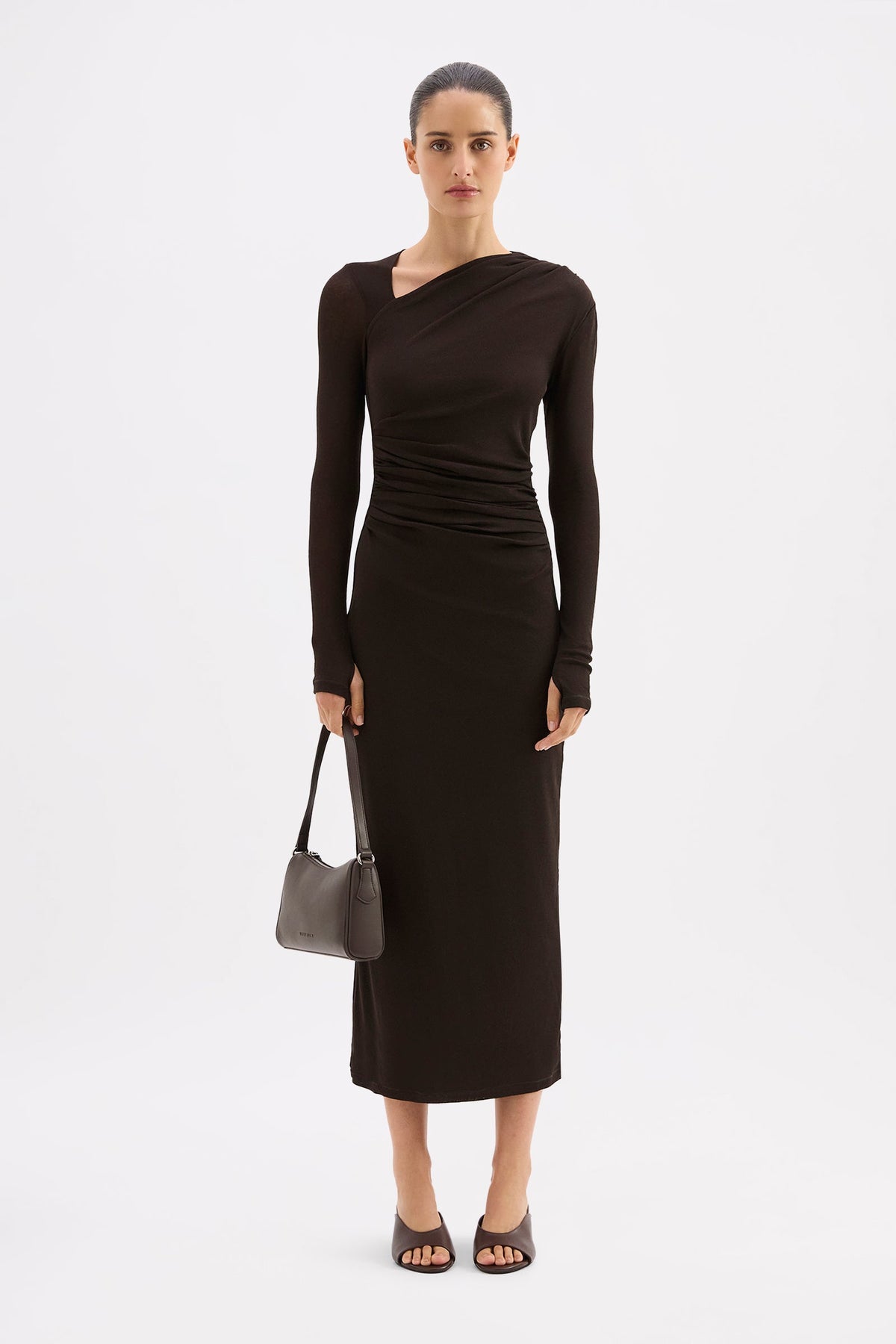 Marti Mesh Maxi Dress Espresso 