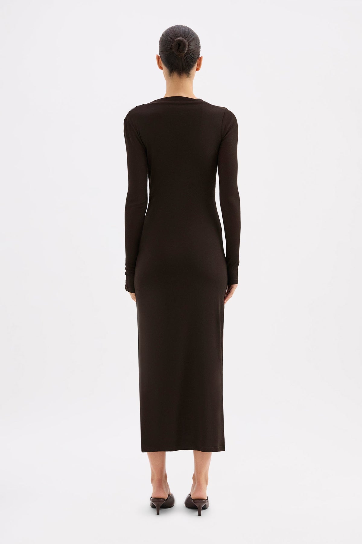Marti Mesh Maxi Dress Espresso 