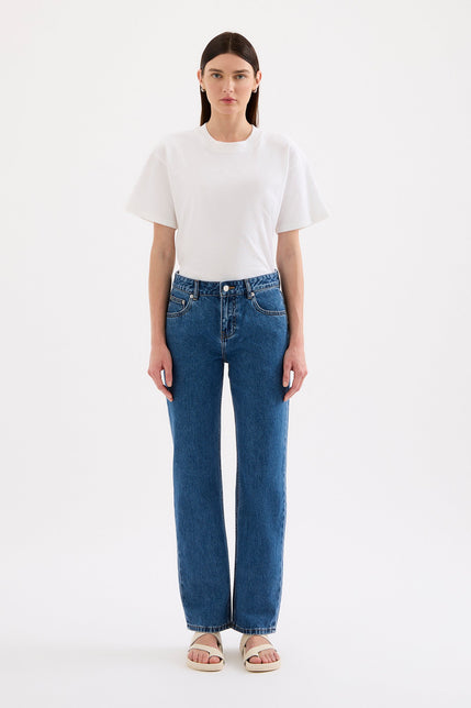 Organic Straight Leg Jean Royal Blue 