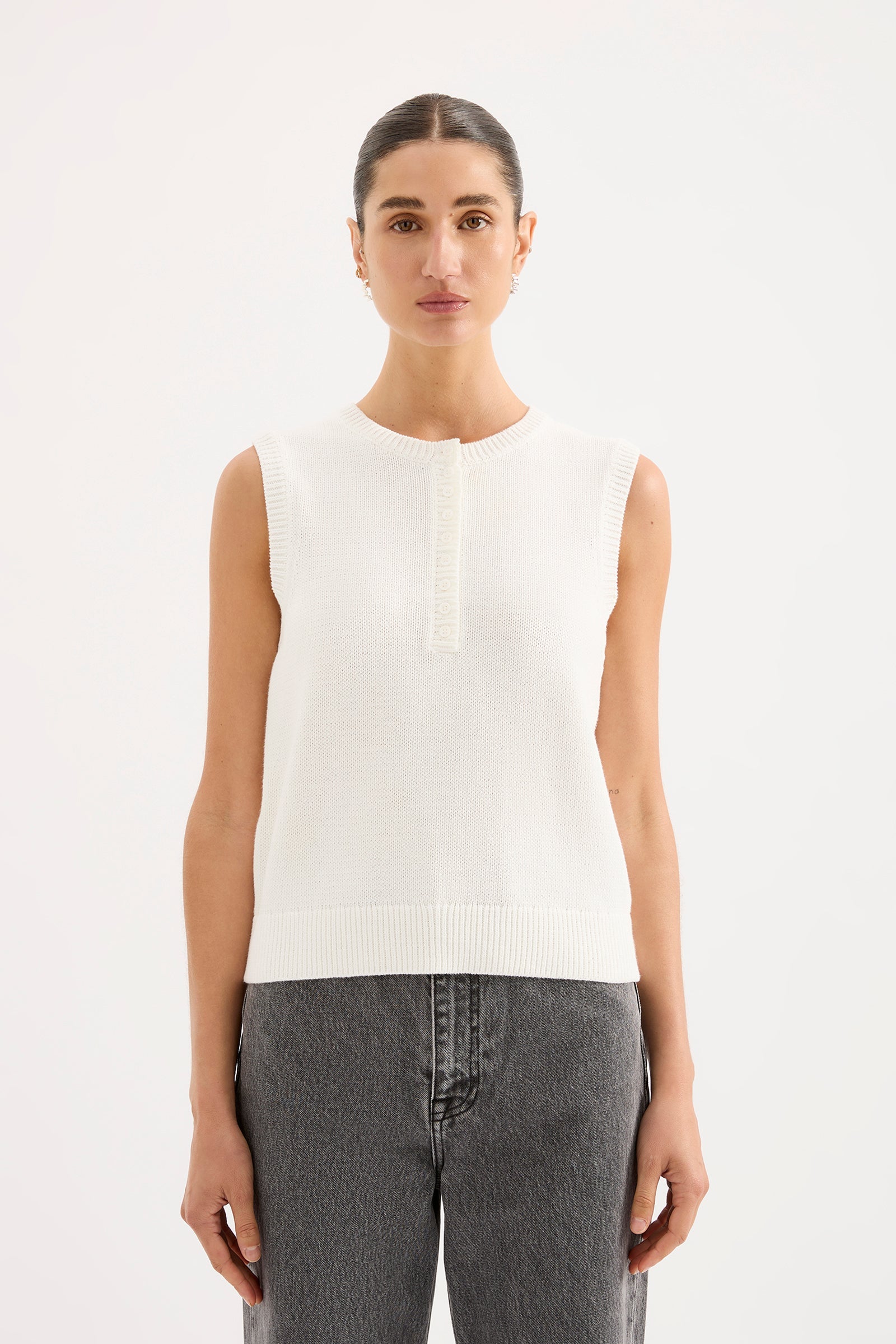 Marie Knit Top Salt 