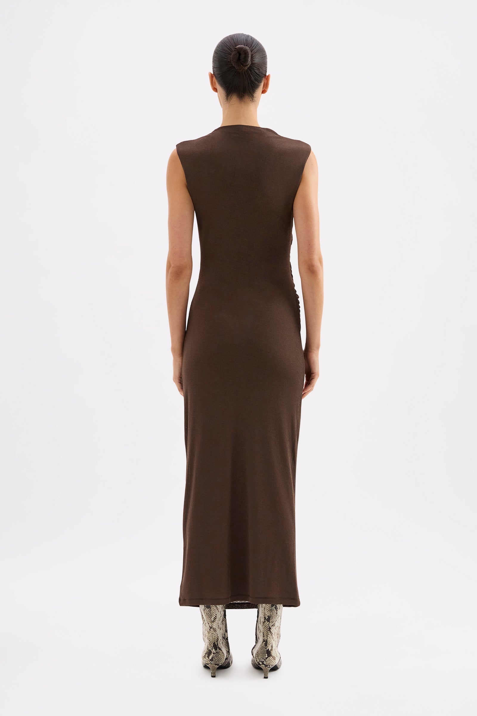 Sara Mesh Dress Walnut 