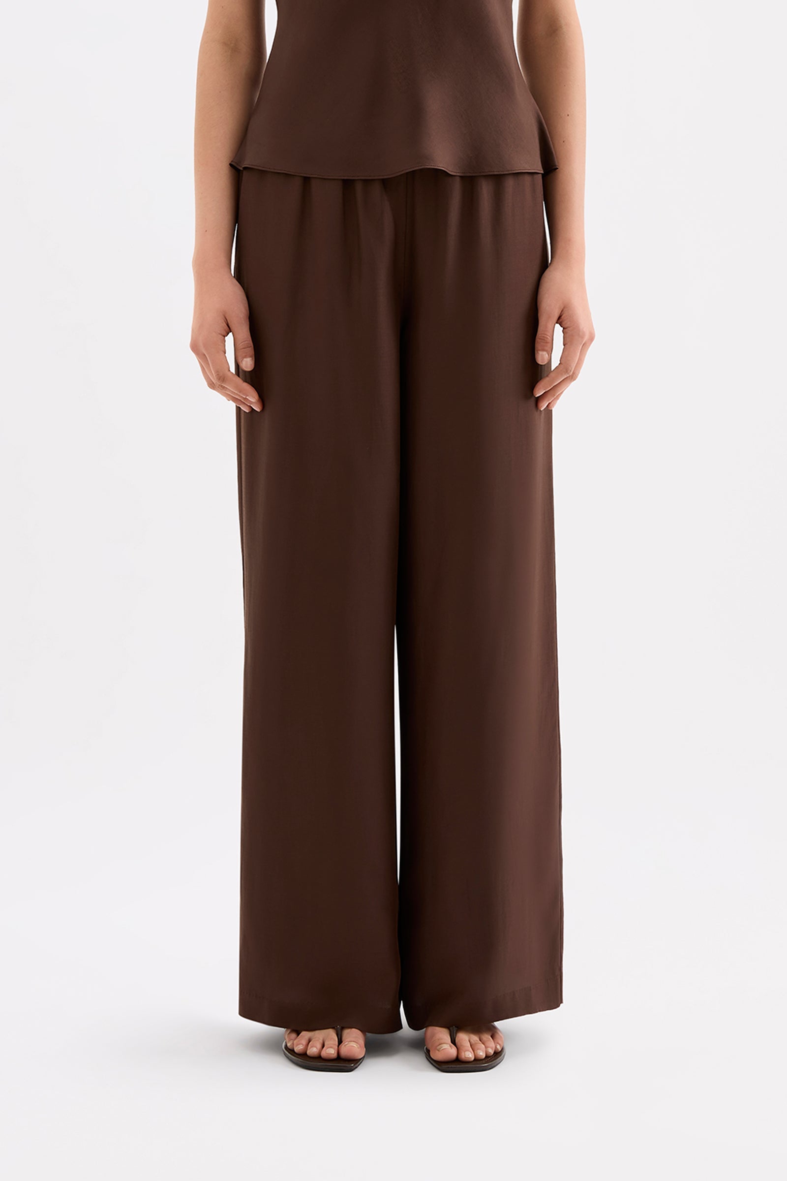 Tilly Tencel Pant Chocolate 