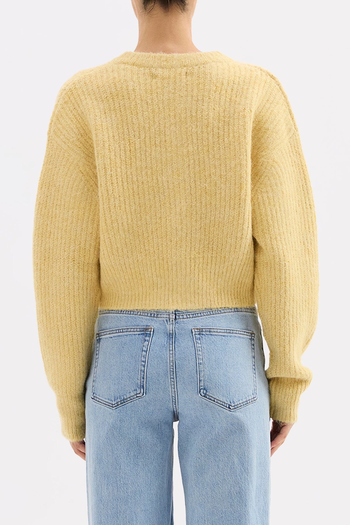 Nixon Cropped Cardigan Butter 