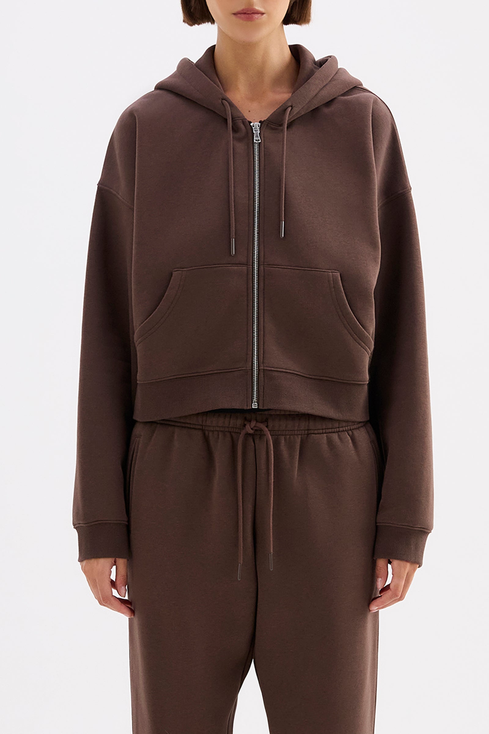 Carter Zip Up Hoodie Chocolate 