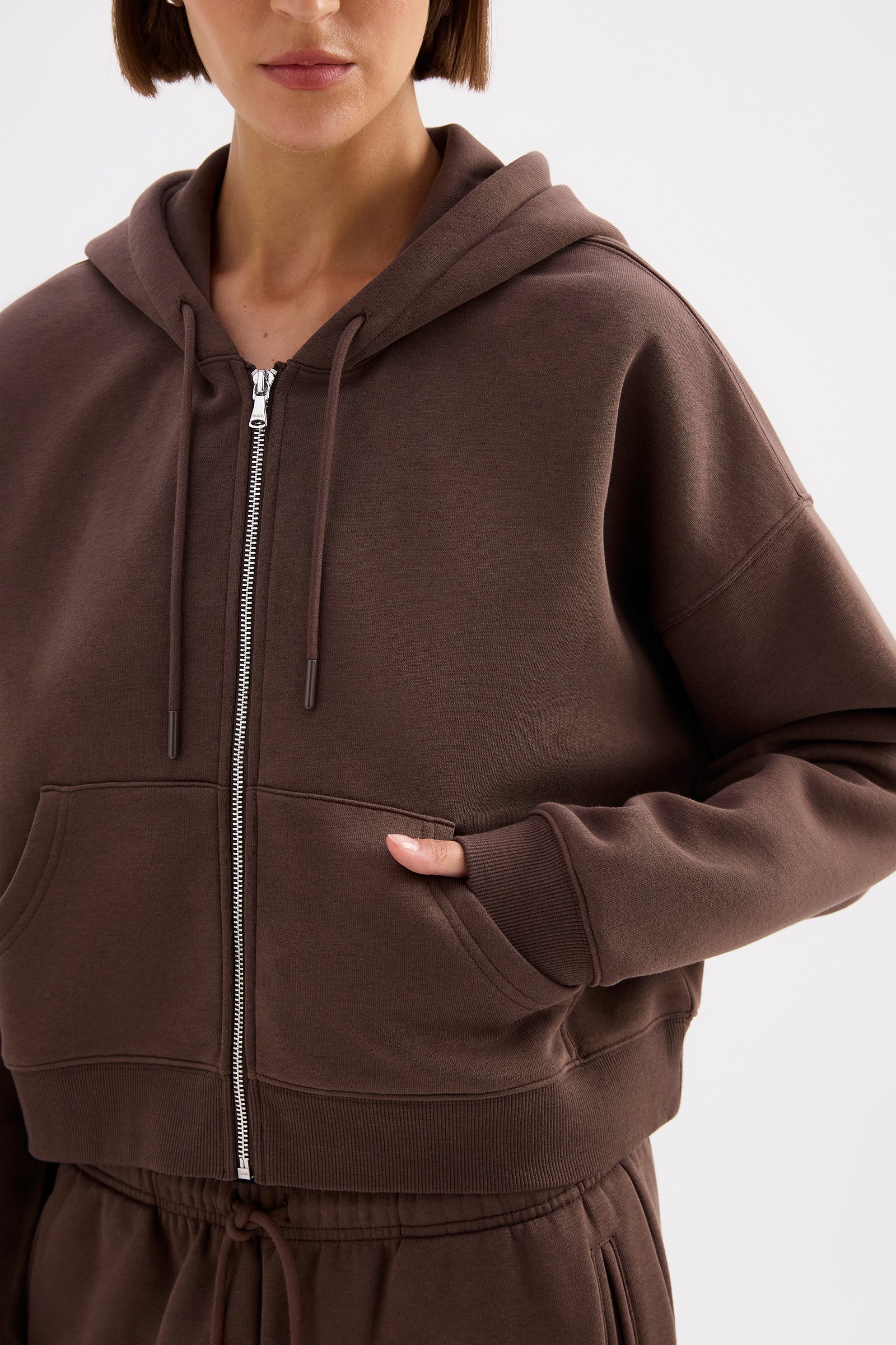 Carter Zip Up Hoodie Chocolate 
