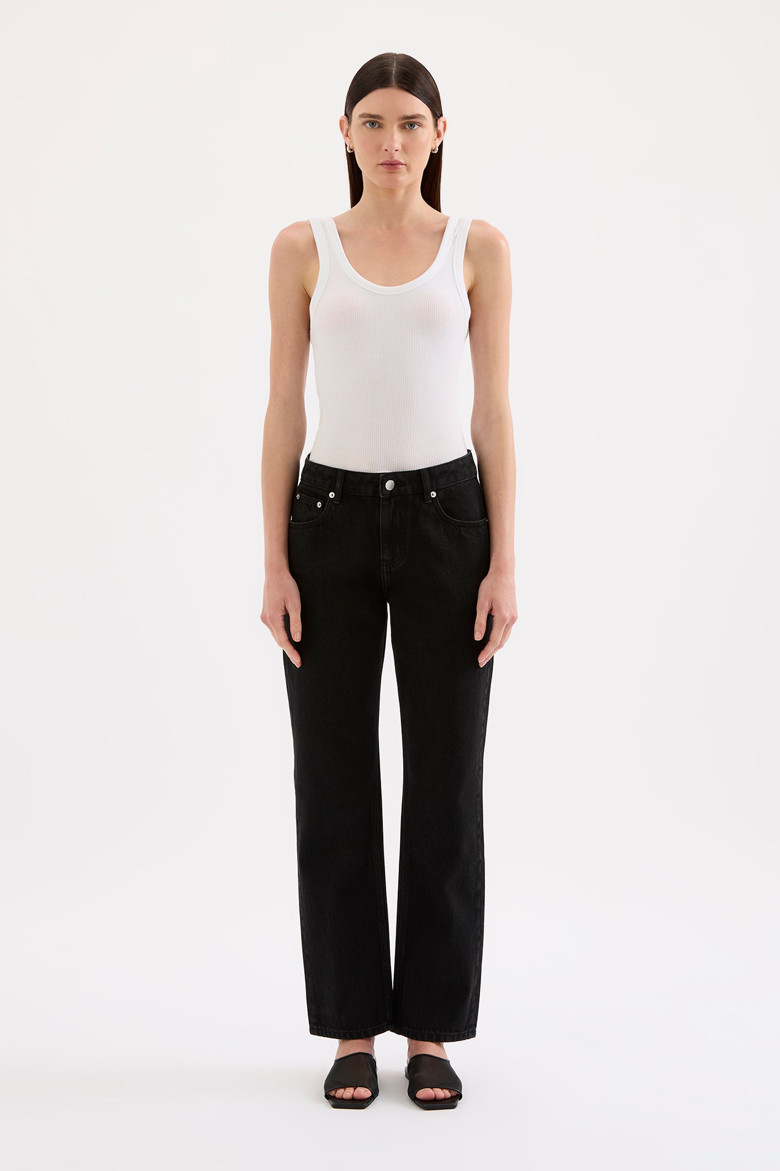 Organic Straight Leg Jean Vintage Black 