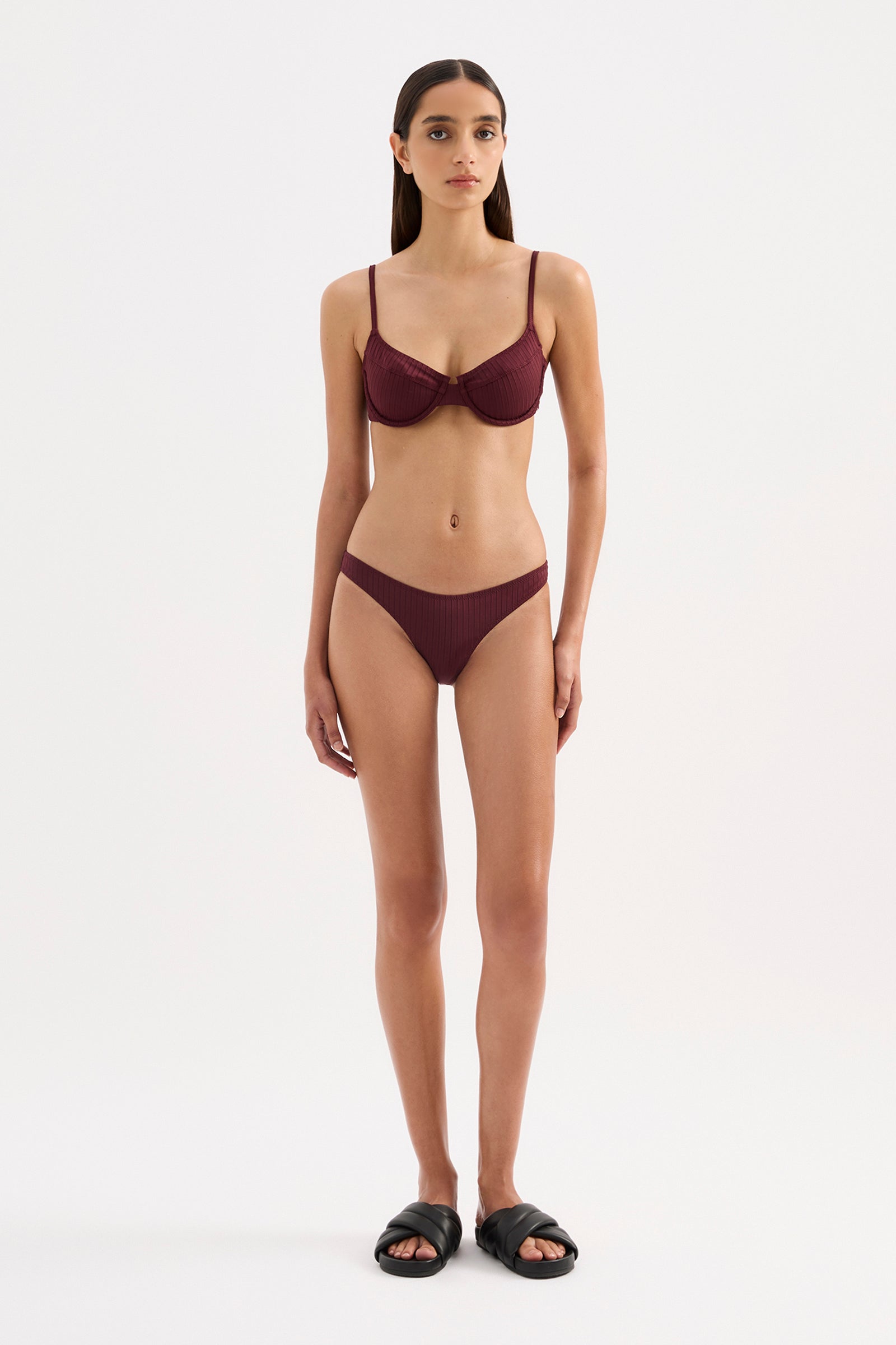 Rib Bralette Olivewood 
