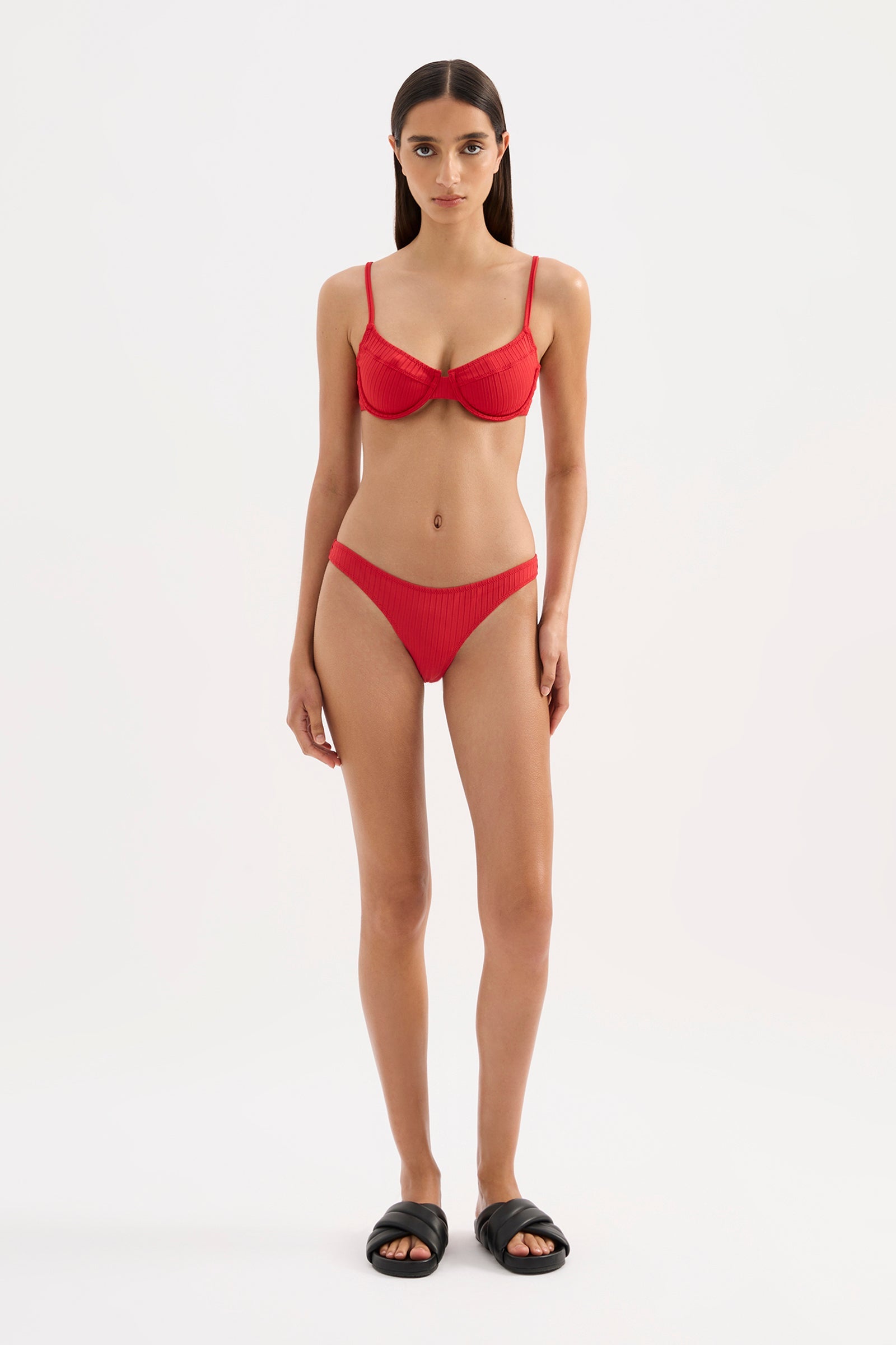 Rib Bralette Vermillion 
