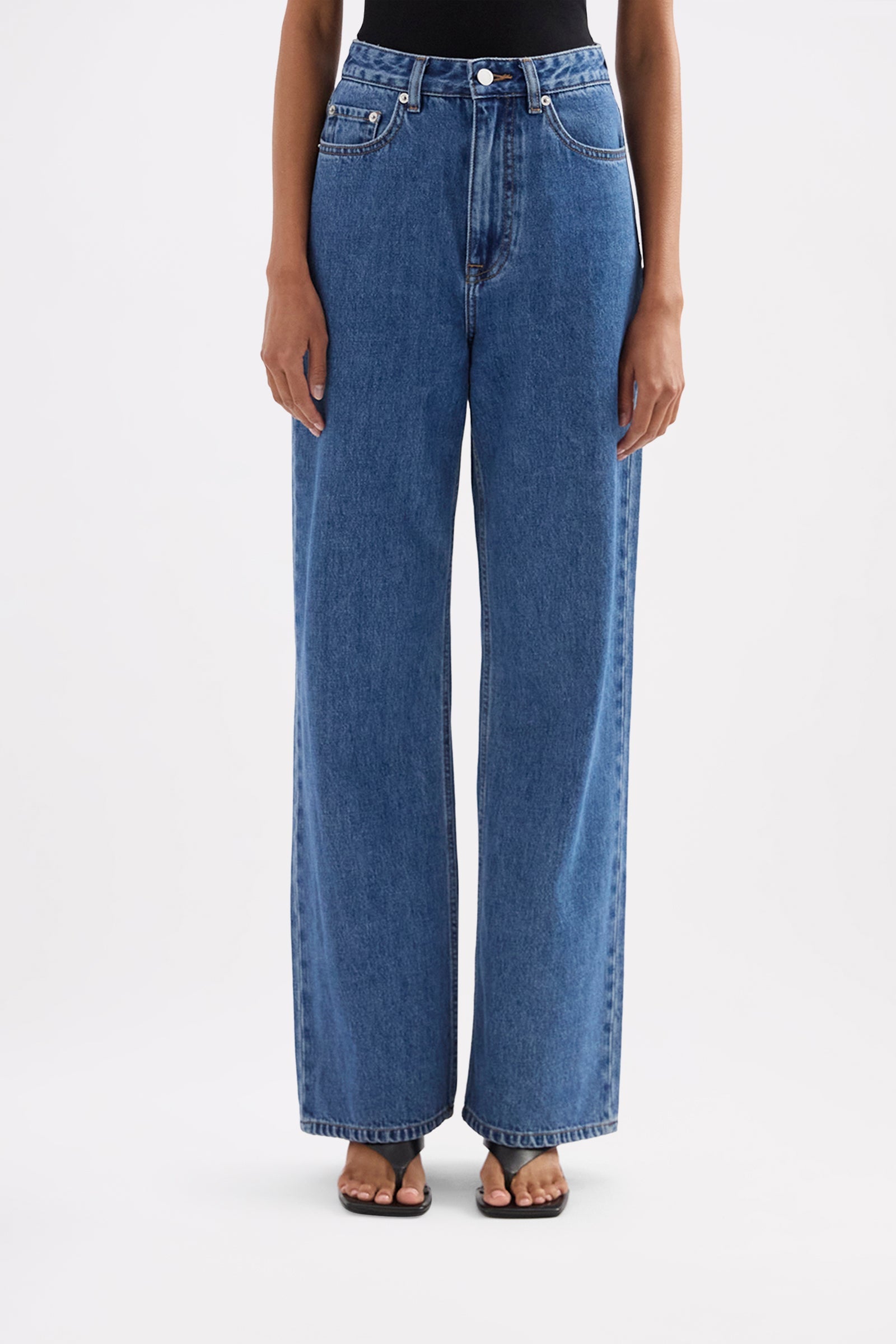 Organic Relaxed Leg Jean Royal Blue 